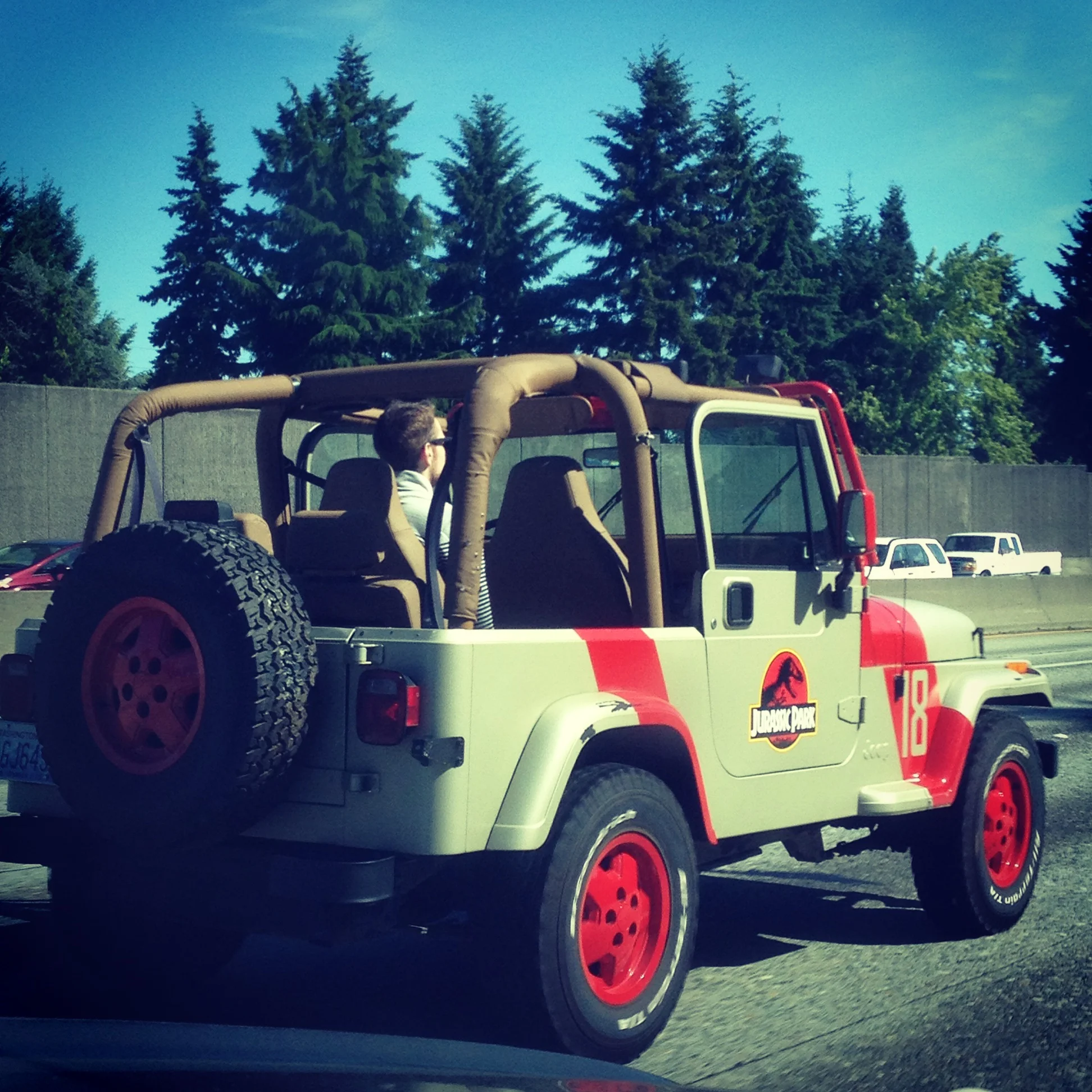 Who do we see on our way to the show? Dr. Alan Grant?!