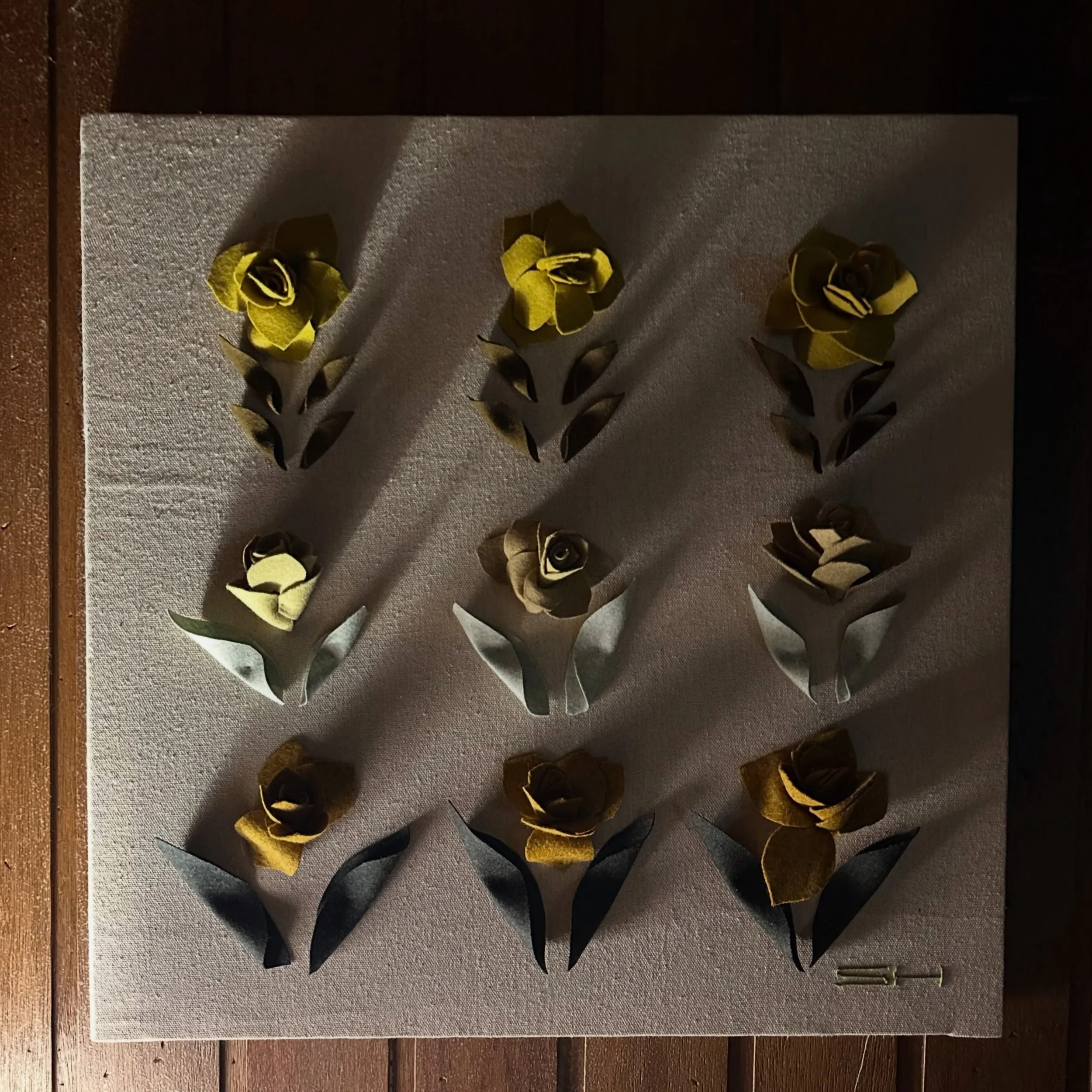 Shadows cast by my new piece &ldquo;Yellows&rdquo;
