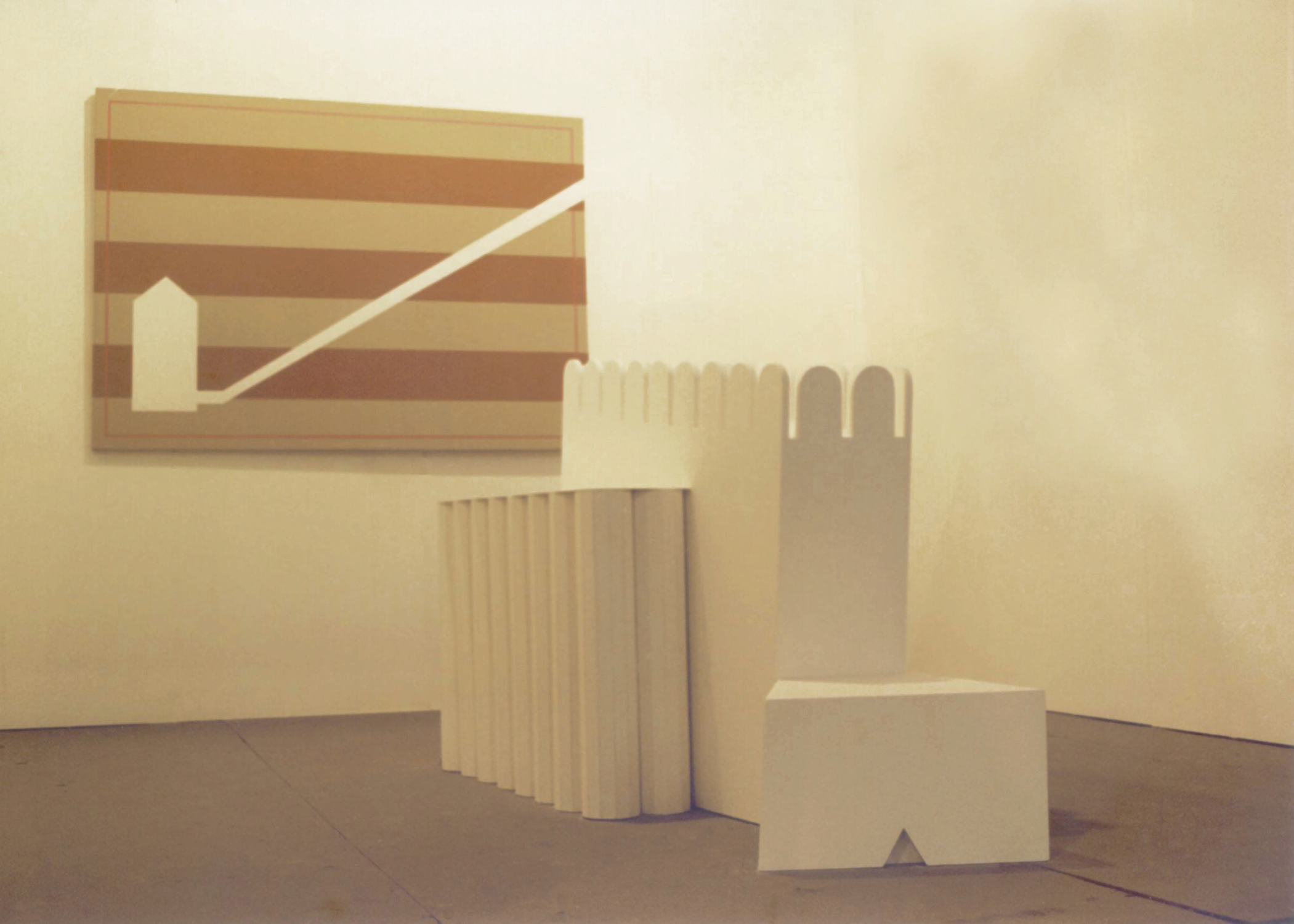   Burial Chamber I, 1998, sculpture:
painted wood, 200 x 122 x 122 cm and painting: Chamber, 1998, acrylic on
canvas,140 x 100 cm. Installation view. Courtesy: La Gaia Collection, Italy  






  
  
   
  
  

  
  
   Normal 
   0 
   
   
   
   
