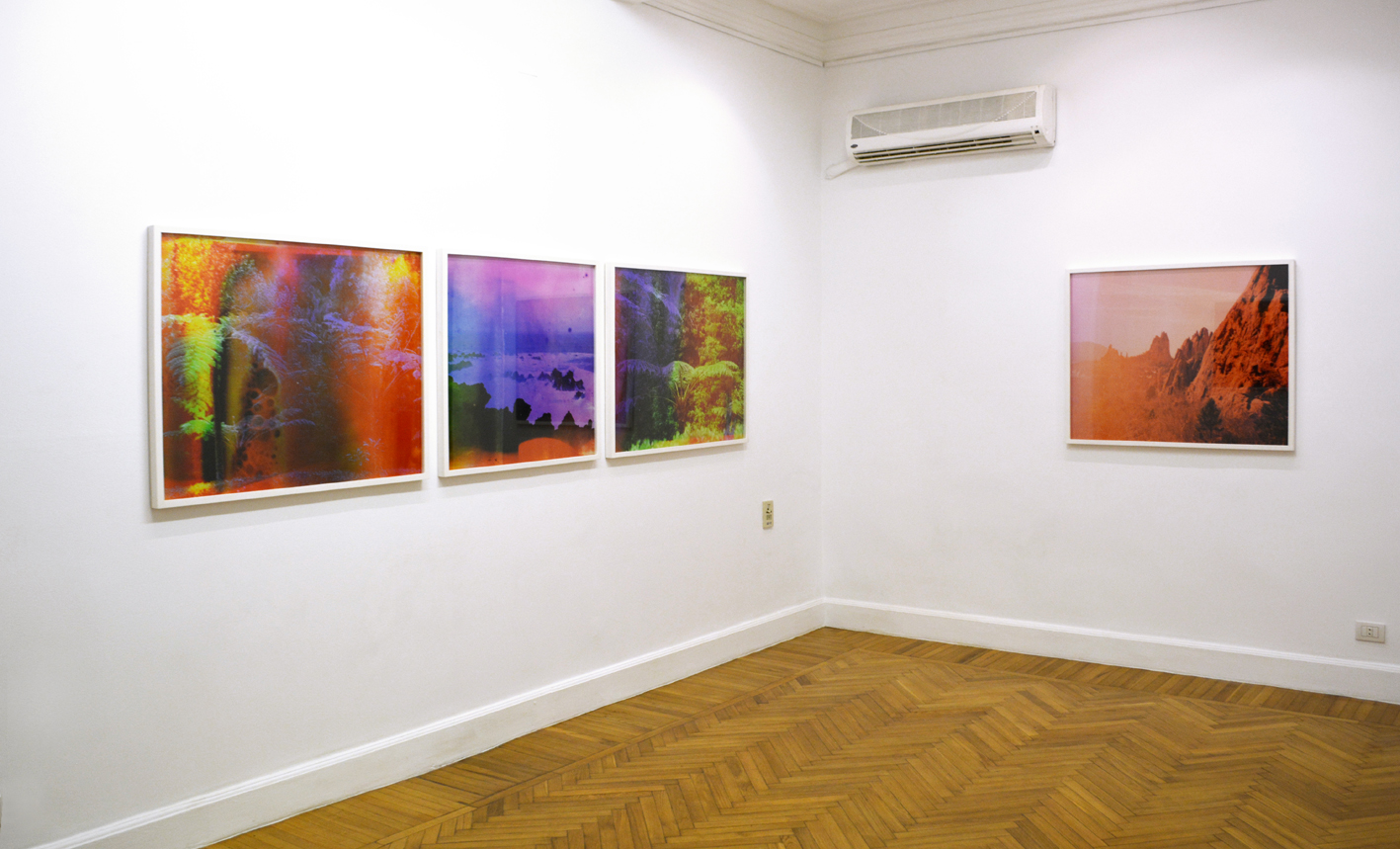 Installation shot, Basim Magdy, Measuring the Last Breaths of Time on a Fading Scale, 2014