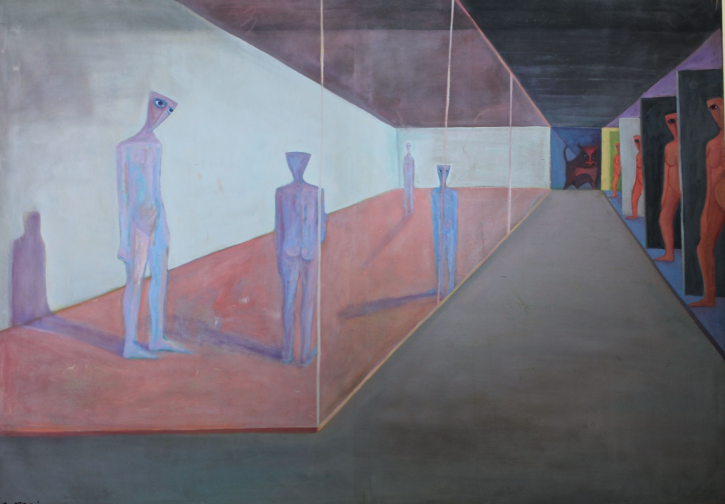  Ahmed Morsi, Waiting,&nbsp;1975,&nbsp;Oil on canvas,&nbsp;178 x 125 cm.       