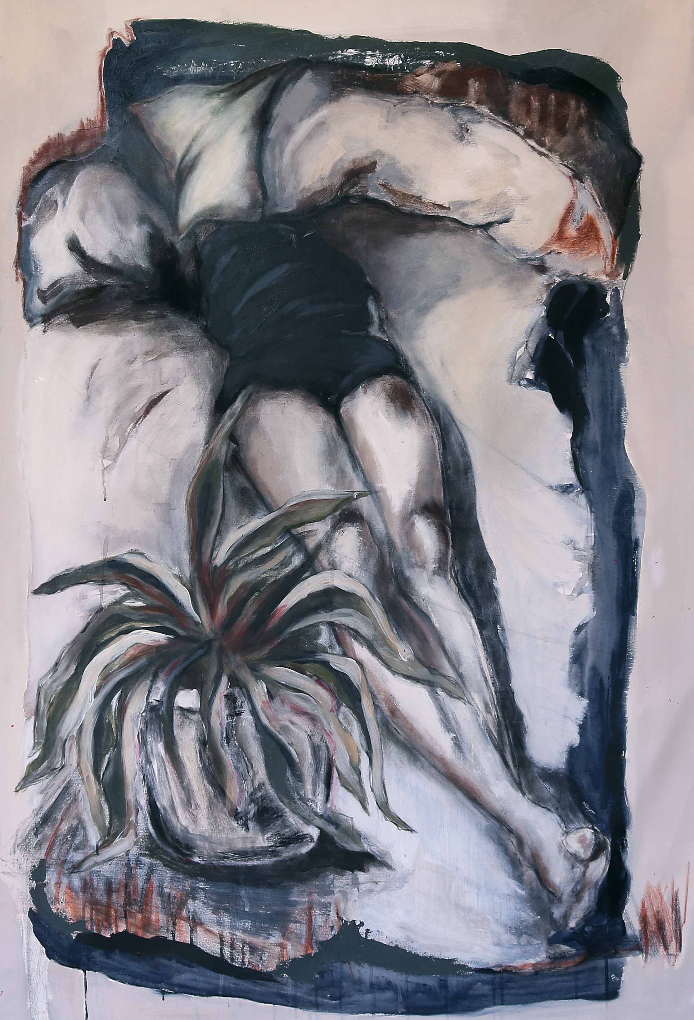  Sleeping Girl, 2016, Acrylic paint on canvas, 150 x 100 cm. 