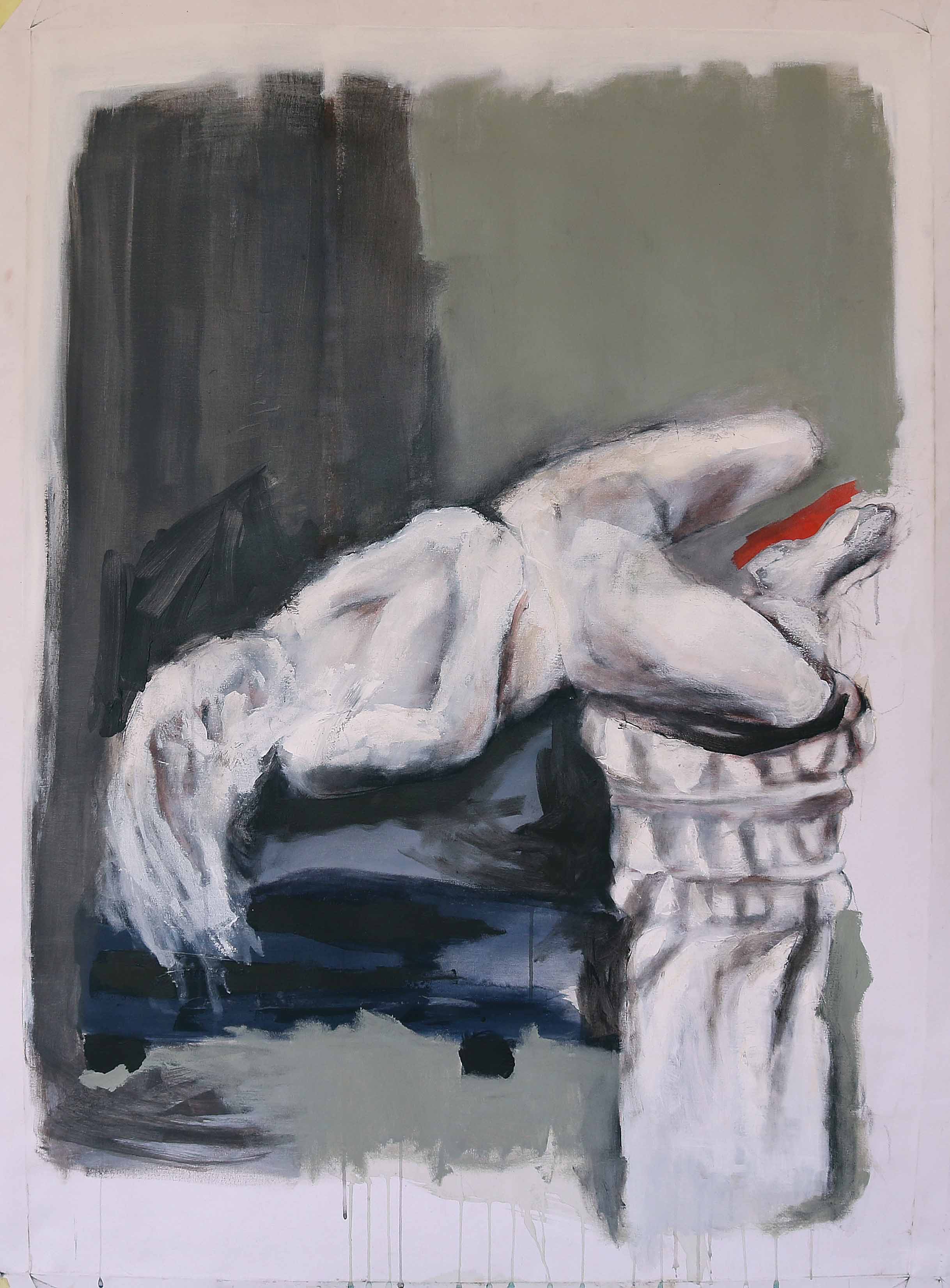  Sleeping Figure, 2016, Acrylic paint on canvas, 140 x 100 cm. 