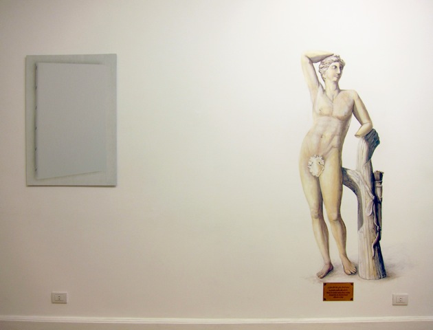  Mahmoud Khaled, Painter on a Study Trip, 2014. Installation views of exhibition at Gypsum Gallery. 