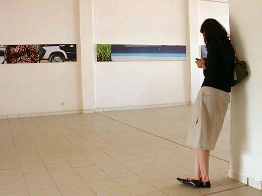  Cairoscapes, 2003, photo series, 300 x 50 cm. Installation view at Bamako Biennial, Mali, 2005. 