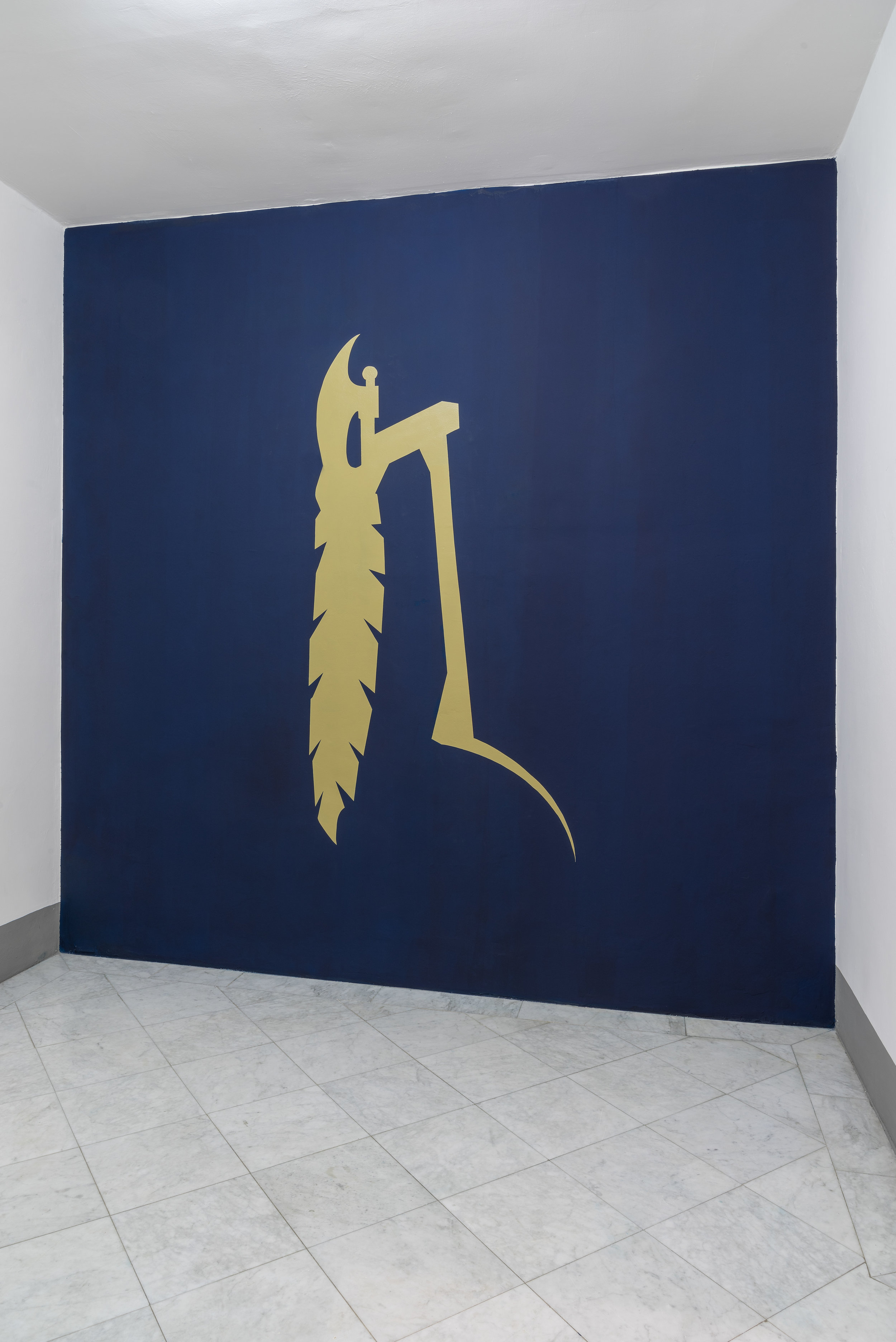 Renovabitvr, acrylic colors, 2015. Installation view at Villa Romana. Photo credit: Elzbieta Bialkowska.