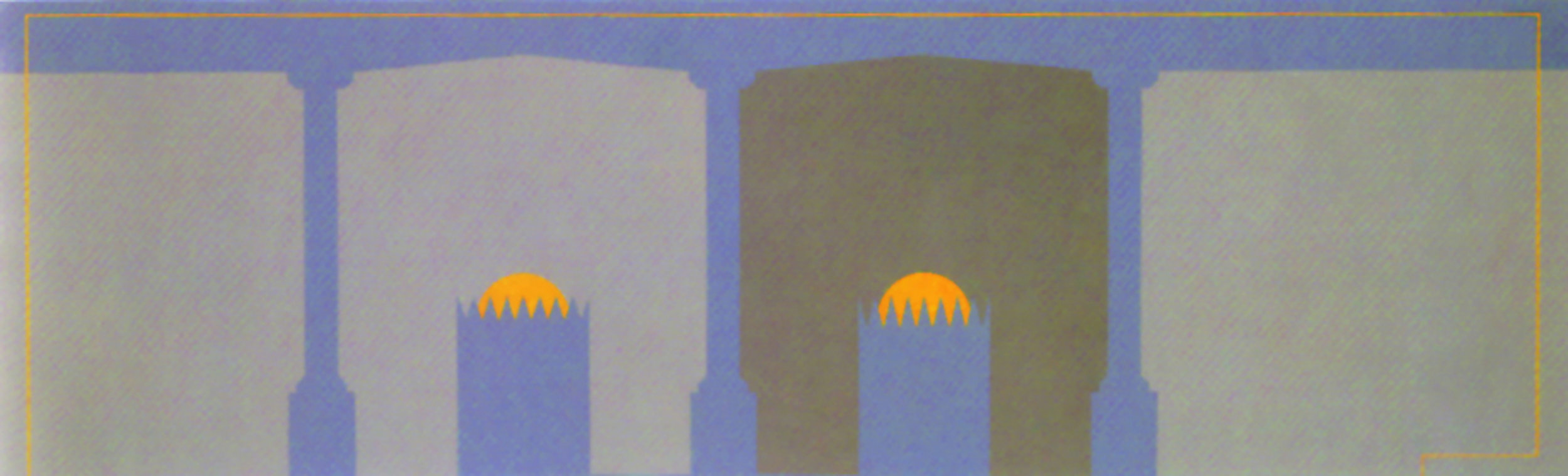  Untitled (sun), 2000, acrylic on canvas, 60 x 195 cm 