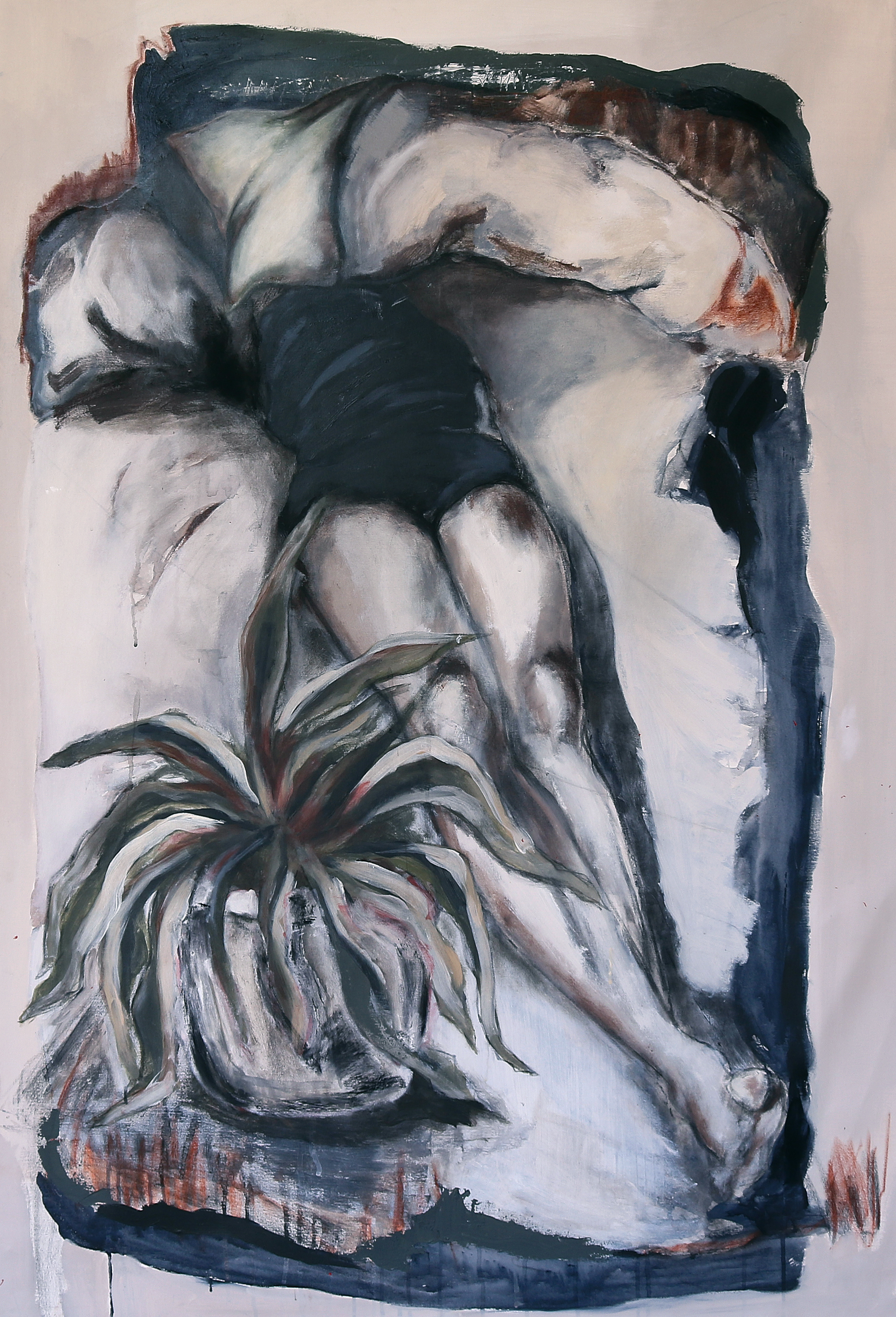  Sleeping Figure, 2016, acrylic on canvas, 150 x 100 cm 