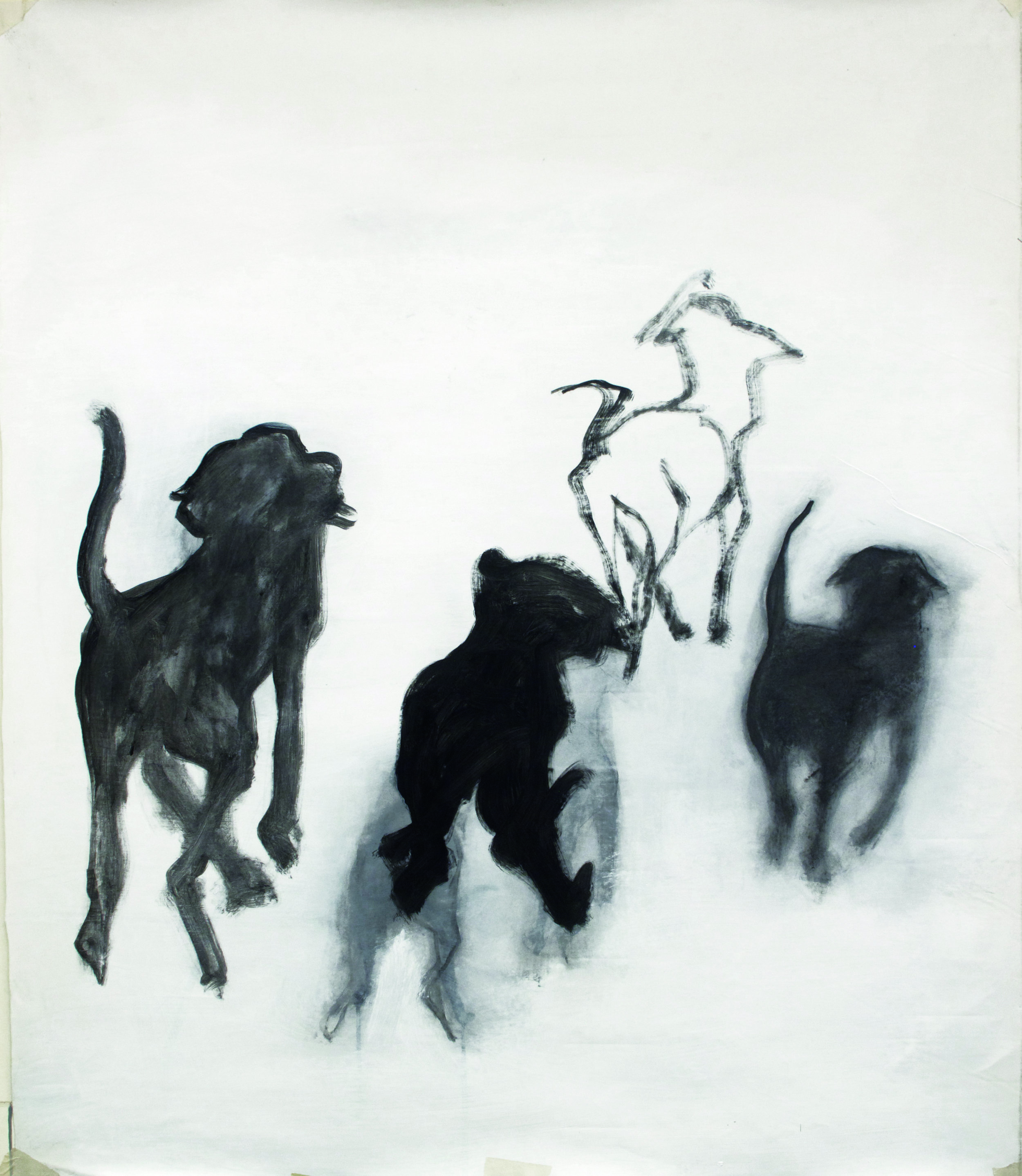  Dogs, 2013, acrylic on canvas, 90 x 60 cm 