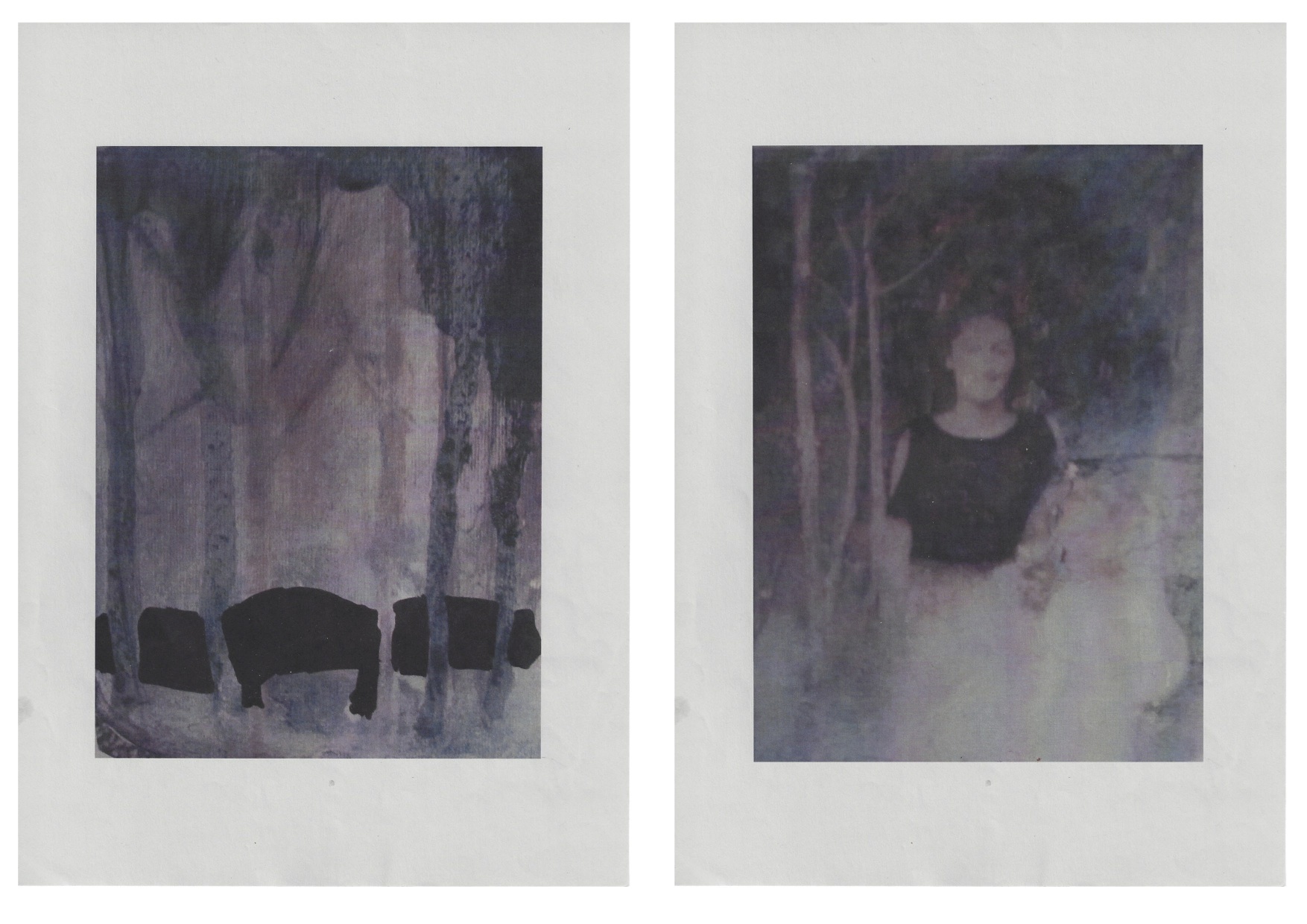  Hunt, 2012, laser print and mixed media on paper, 21 x 14.8 each 