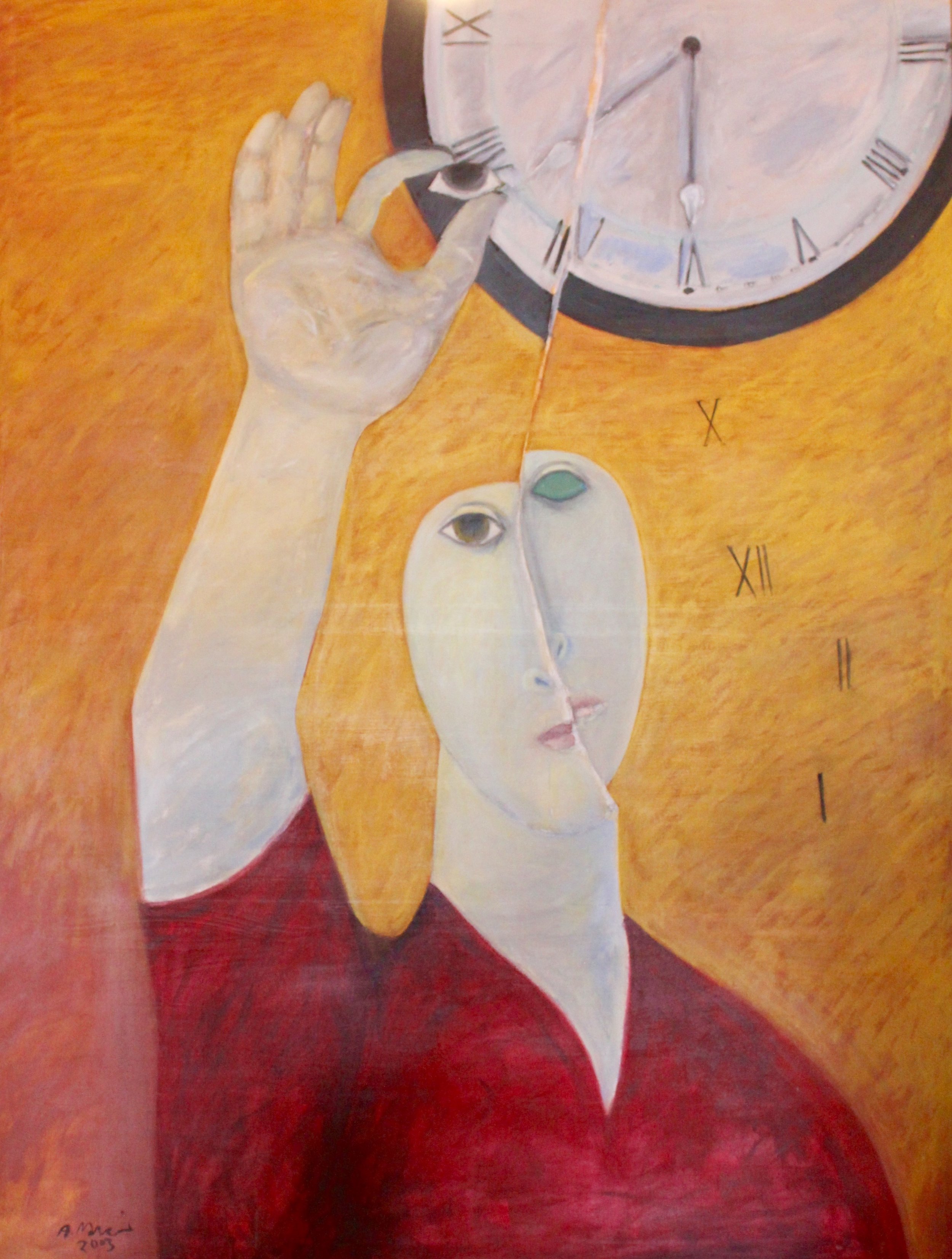  Eyeing Time, 2000, Acrylic on canvas, 199 x 154 cm  