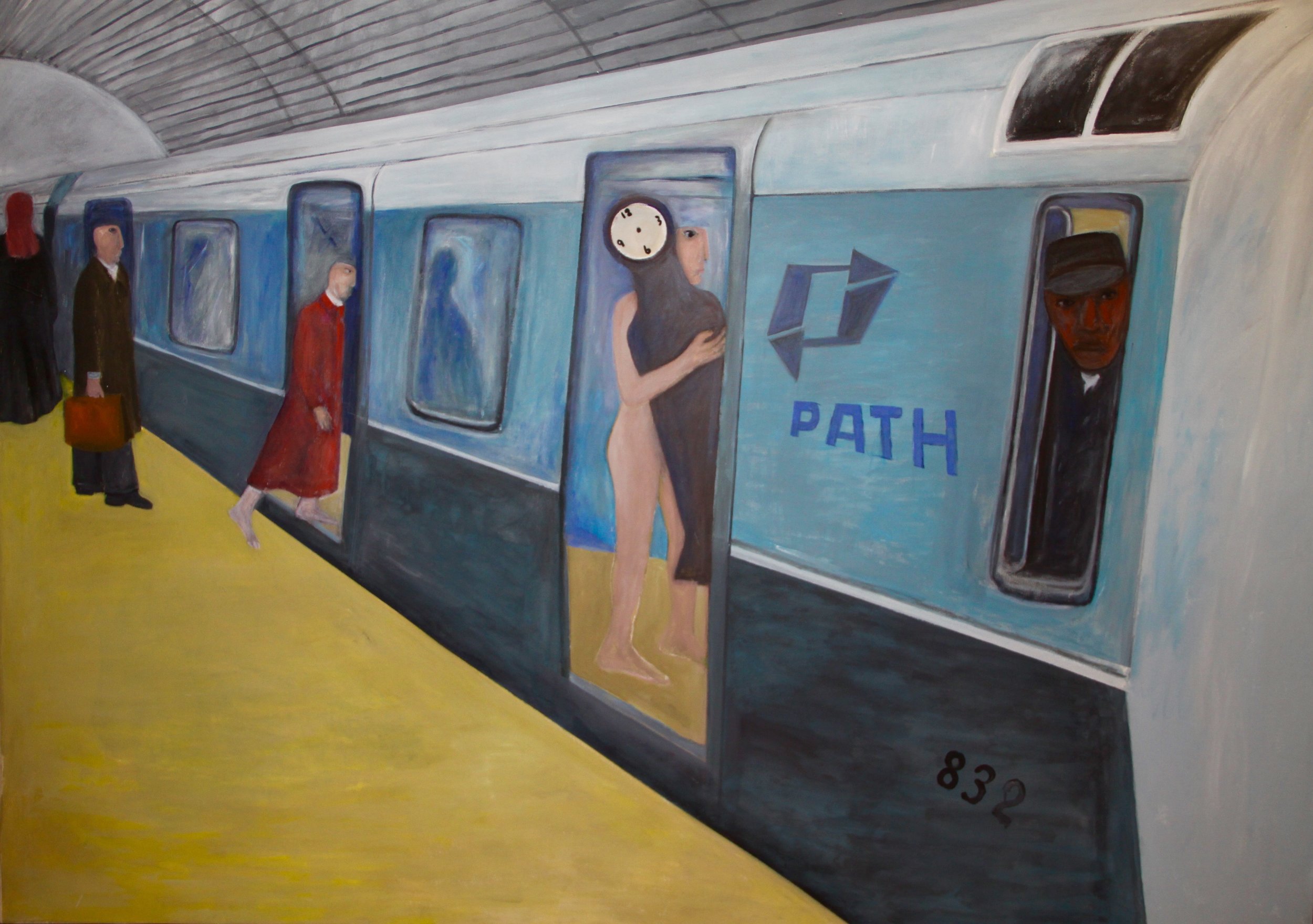  The Subway Station I, 2001, Acrylic on canvas, 229 x 178 cm  