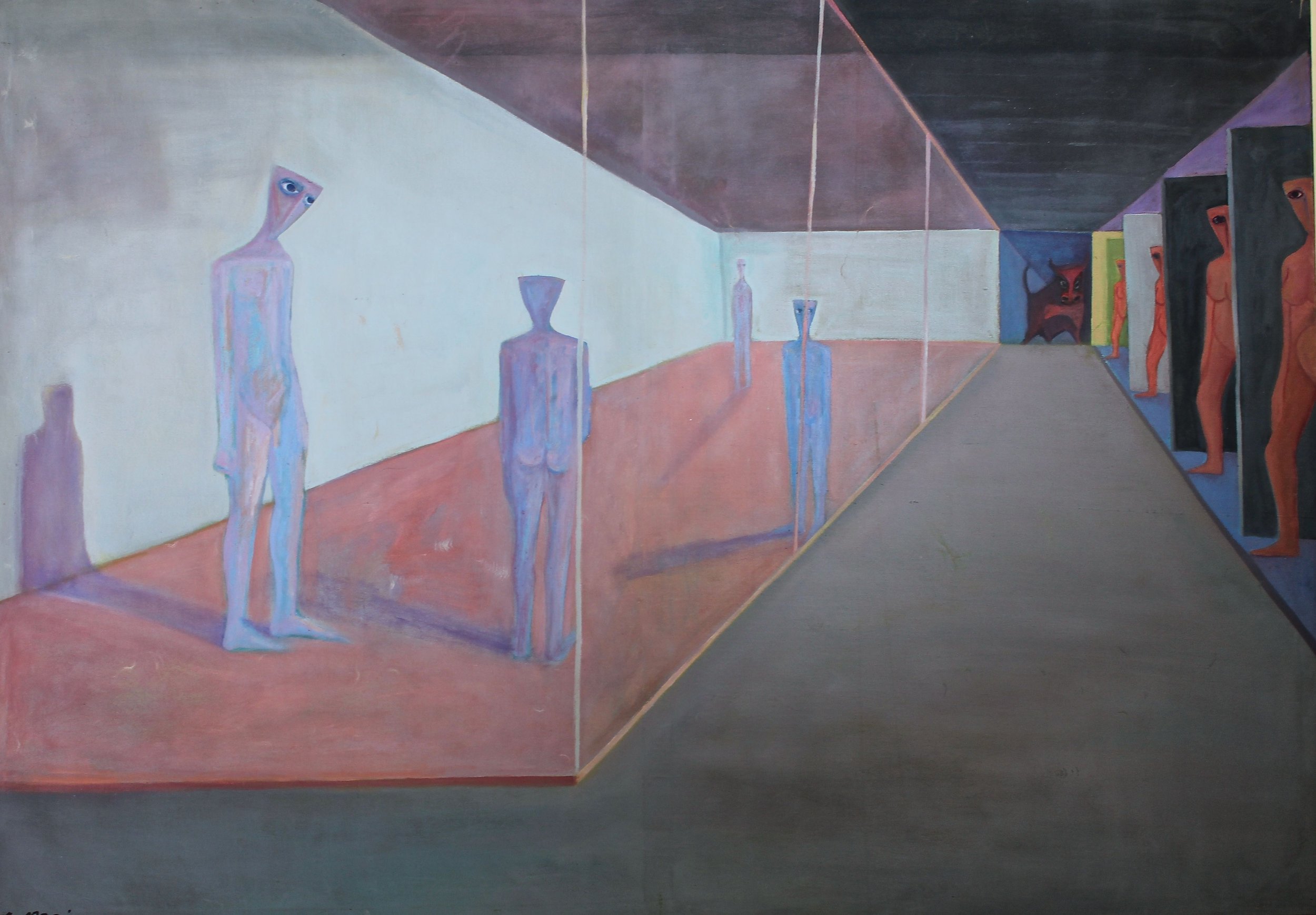  Waiting, 1971, Oil on canvas, 125 x 178 cm 