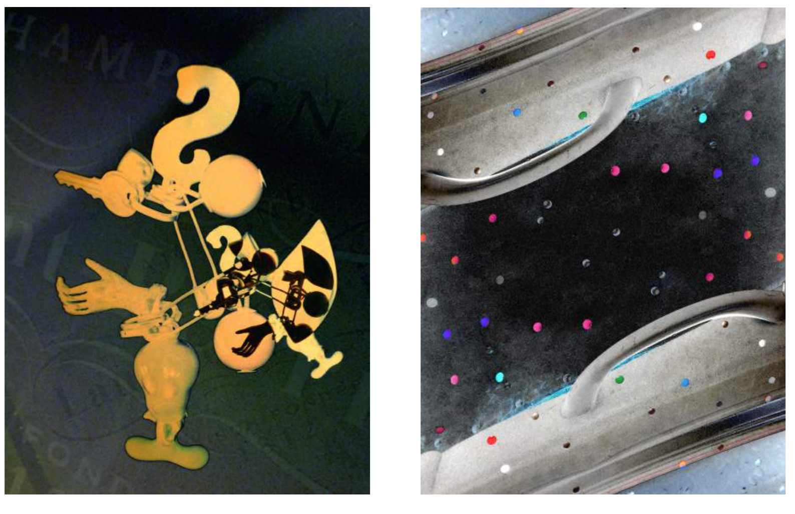  Left: Tweety, Right: Starry Sky, 2015, pigmented ink print on rice paper, 83 x 63 cm 