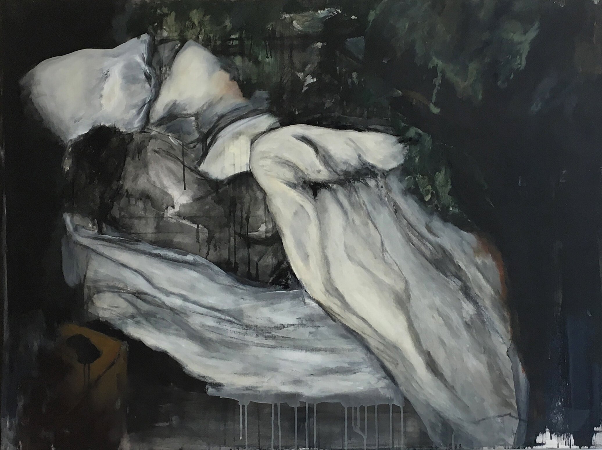 Sleeping Figure, 2018, Acrylic paint on canvas, h104 x w173 cm  
