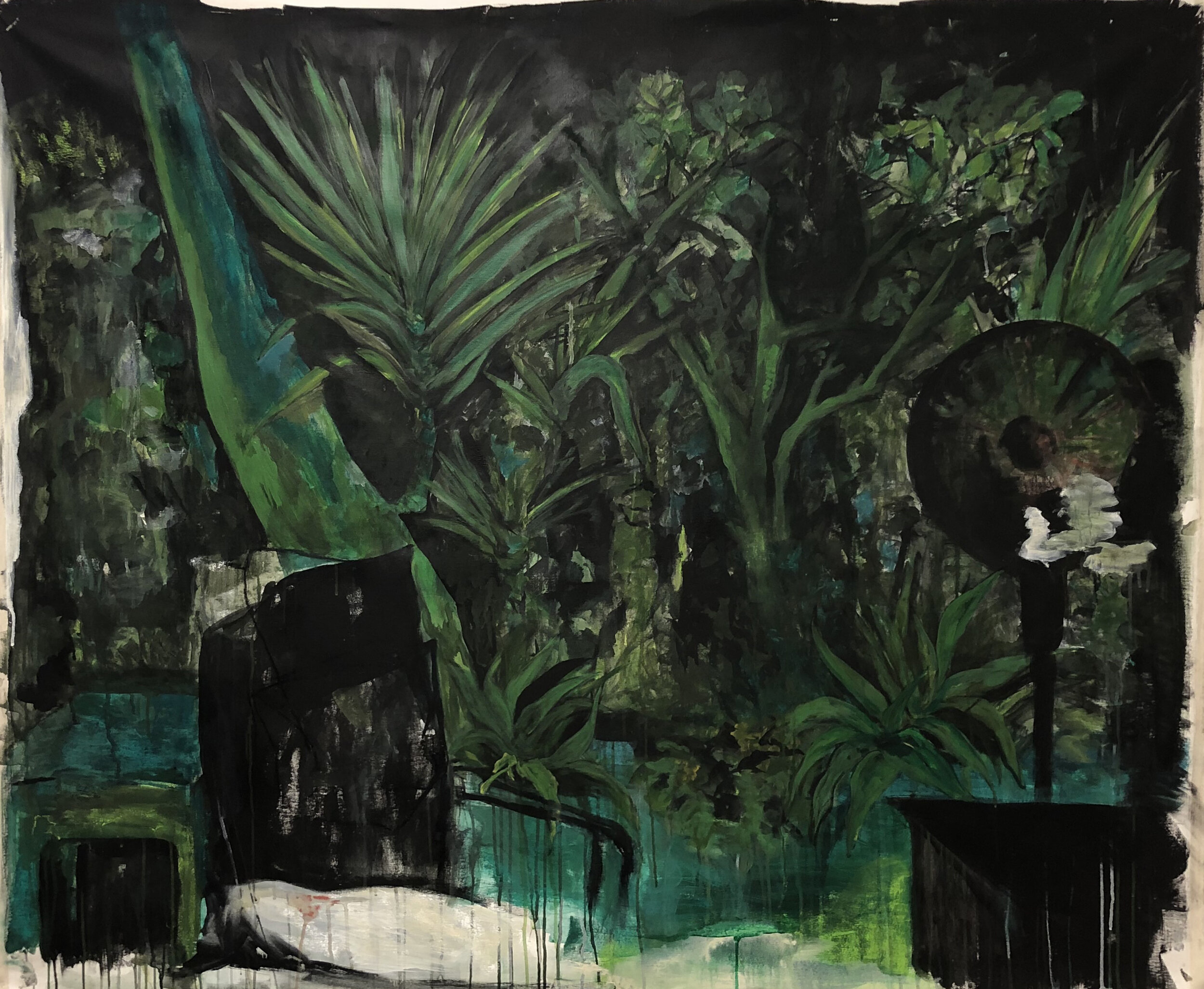  Jungle, 2019, Acrylic paint on canvas, h135x w165cm   