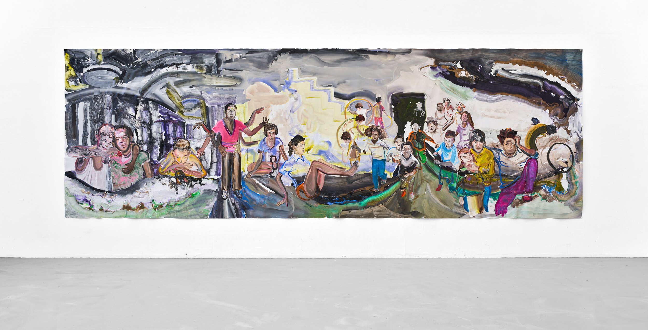  Untitled (Mural), 2020, acrylic on canvas, 206 x 660 cm 