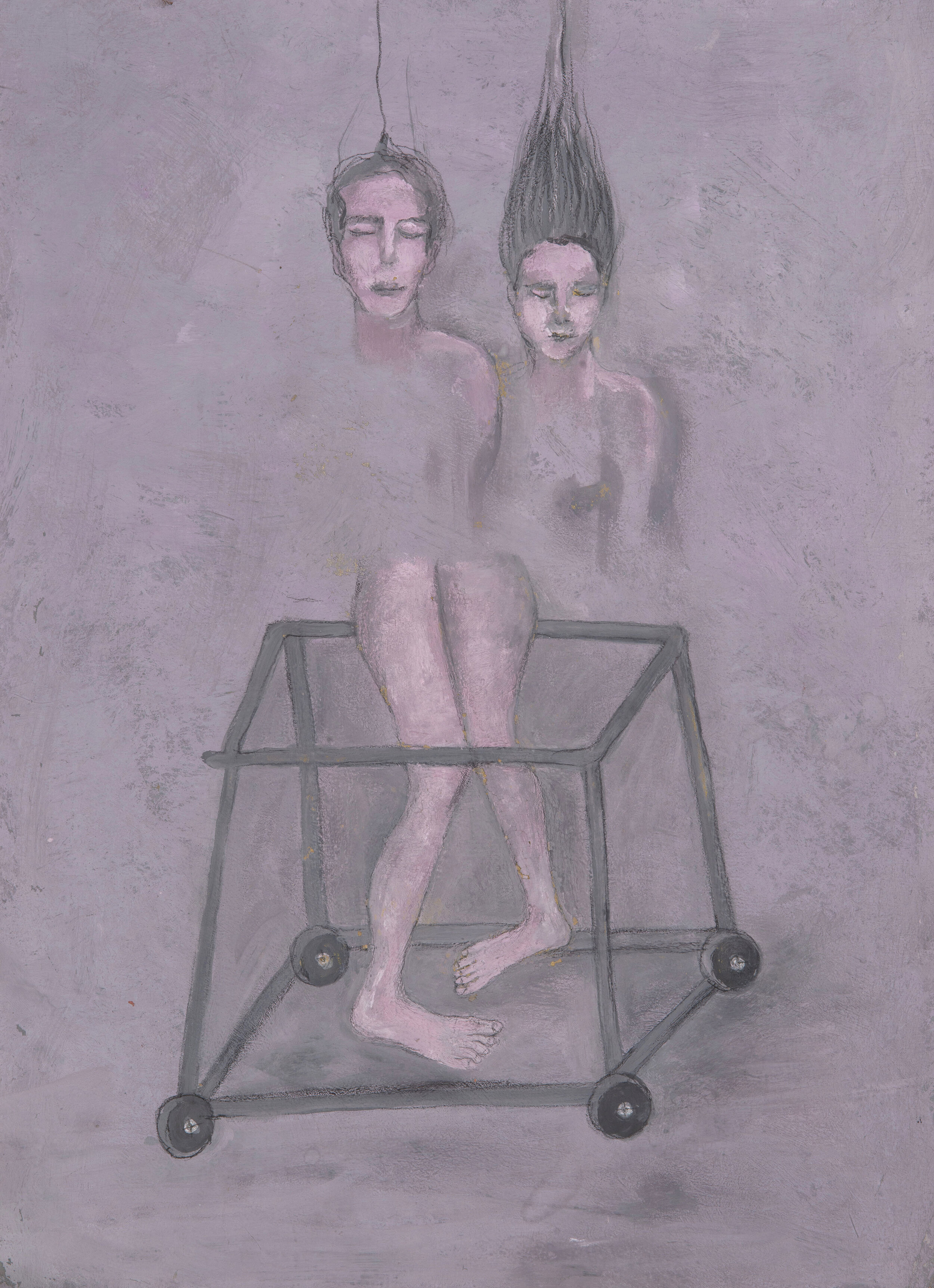  Edge of Dissolution, 2018, gouache and acrylic painting, 35.5 x 34 cm 