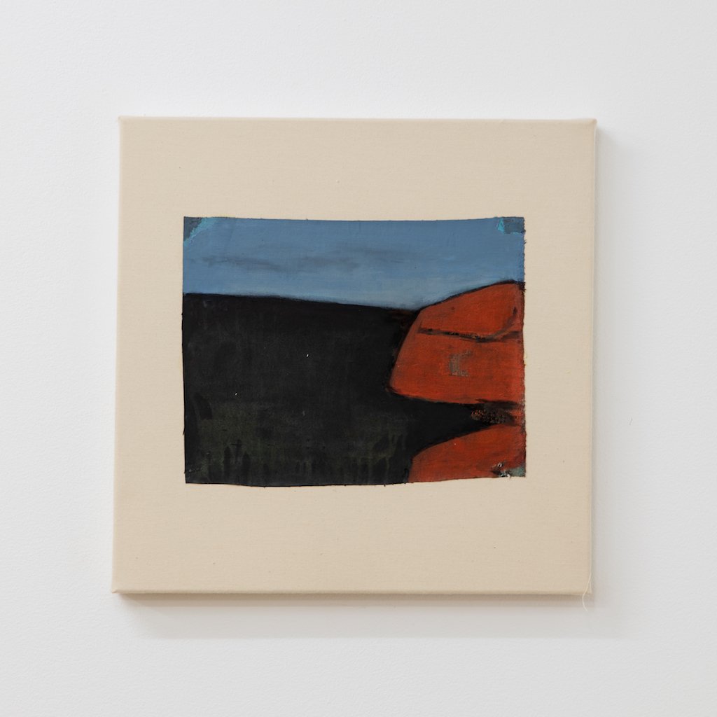  Red Rock, 2021. Acrylic on canvas, 25 x 30 cm (41 x 41 cm with frame).  