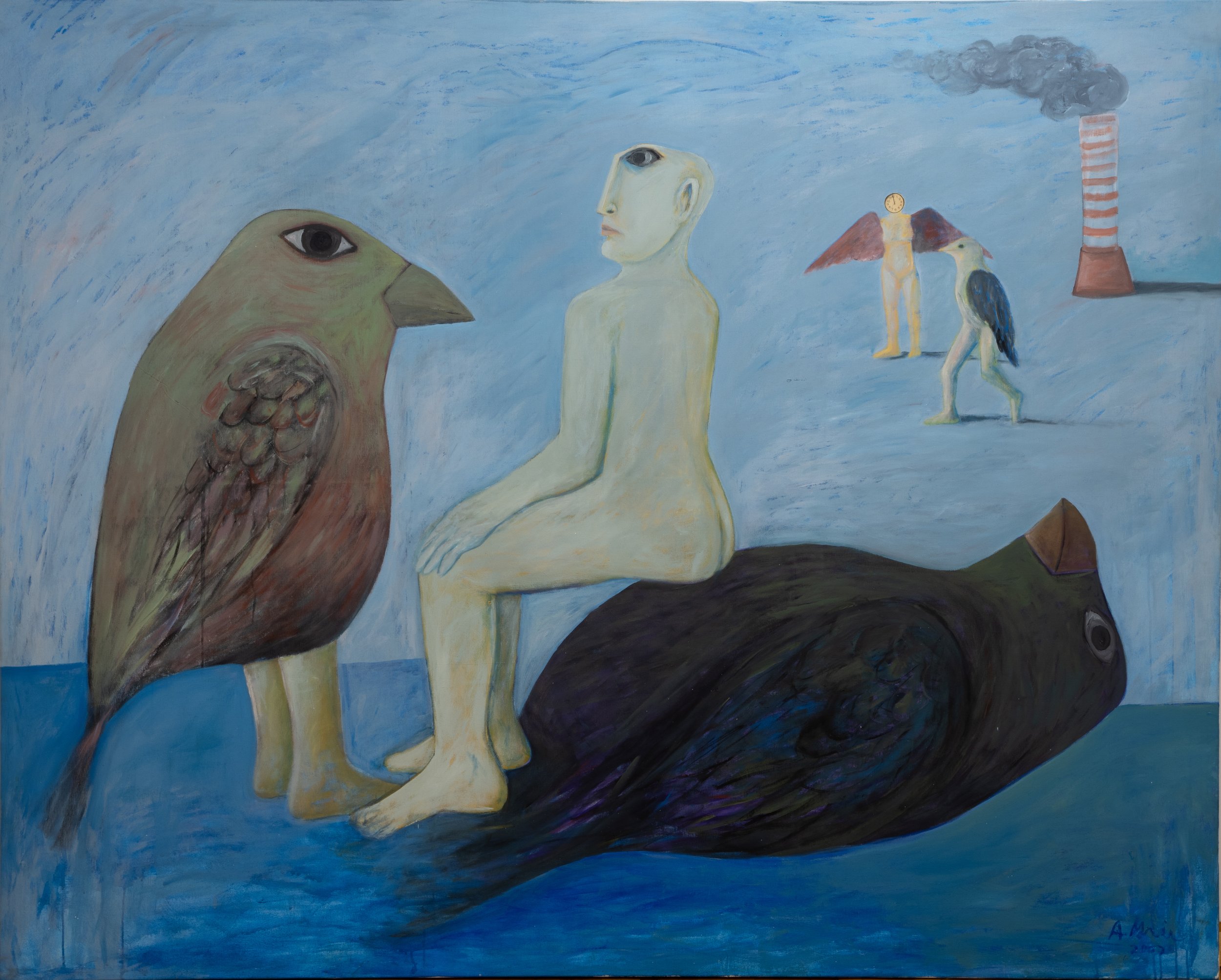  Black Bird II, 2007, Acrylic on canvas, 253 x 203 cm 