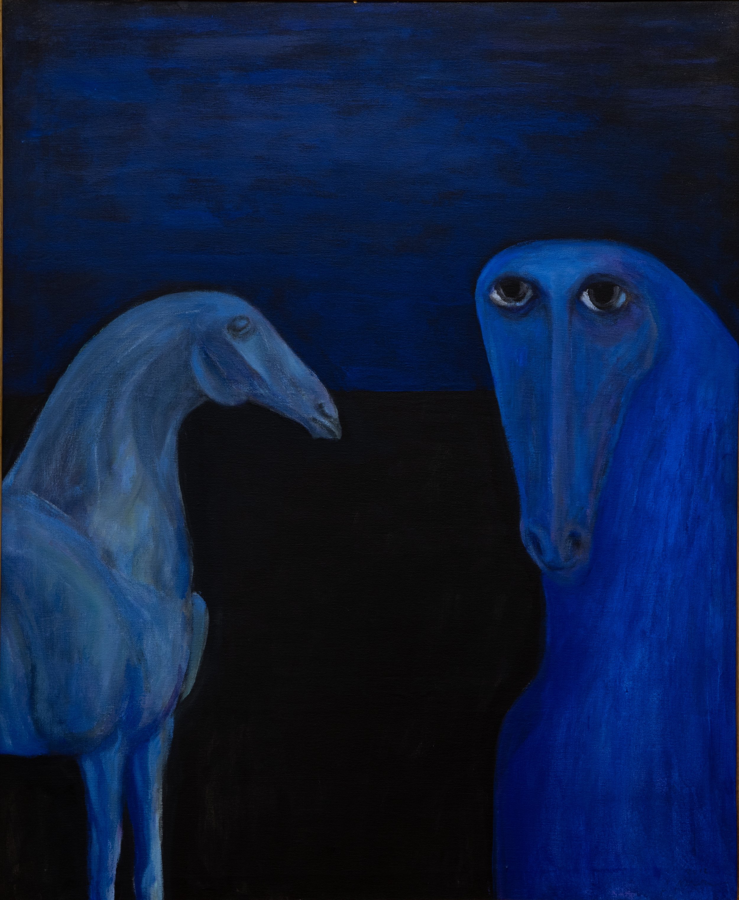  Silence, 2010, Acrylic on canvas, 92 x 77 cm  