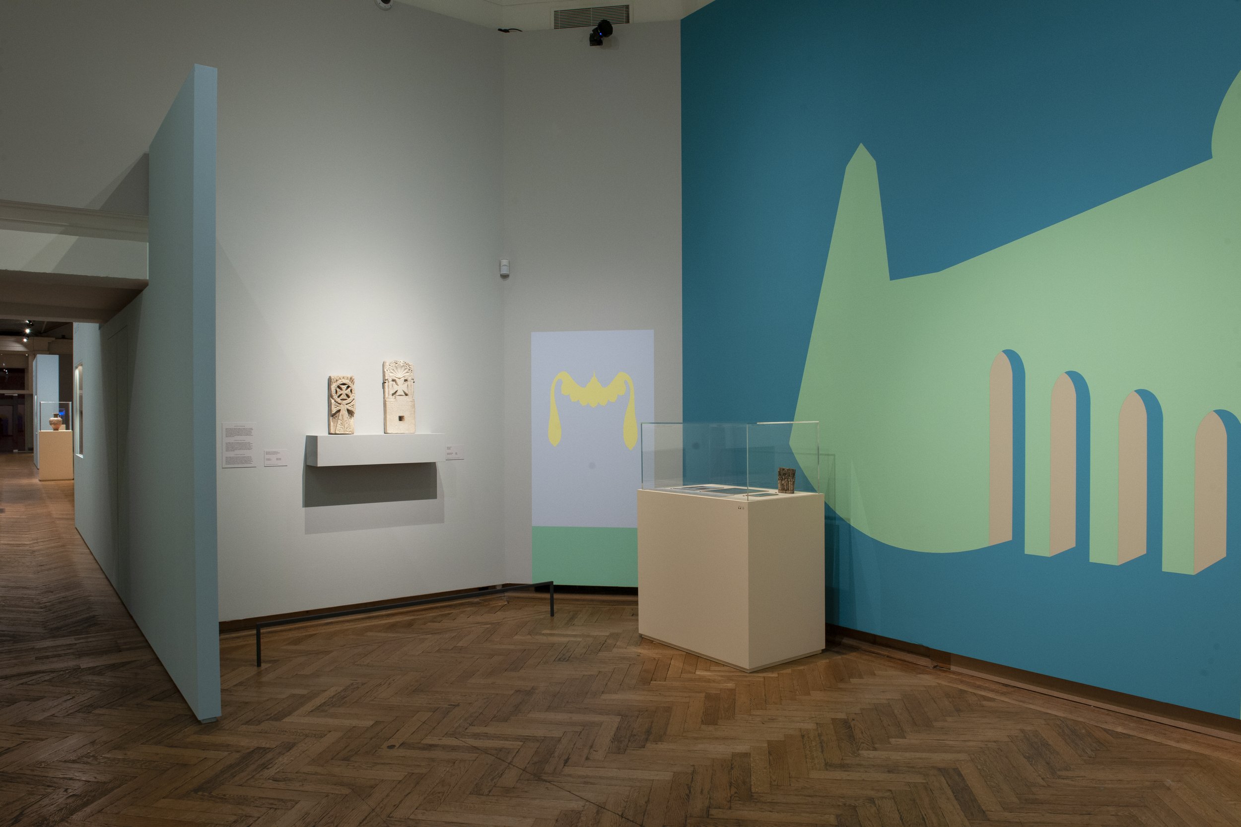  Apparatus and Form, Murals (Installation view), 2022,  Alexandria Past Futures, Bozar, Brussels 