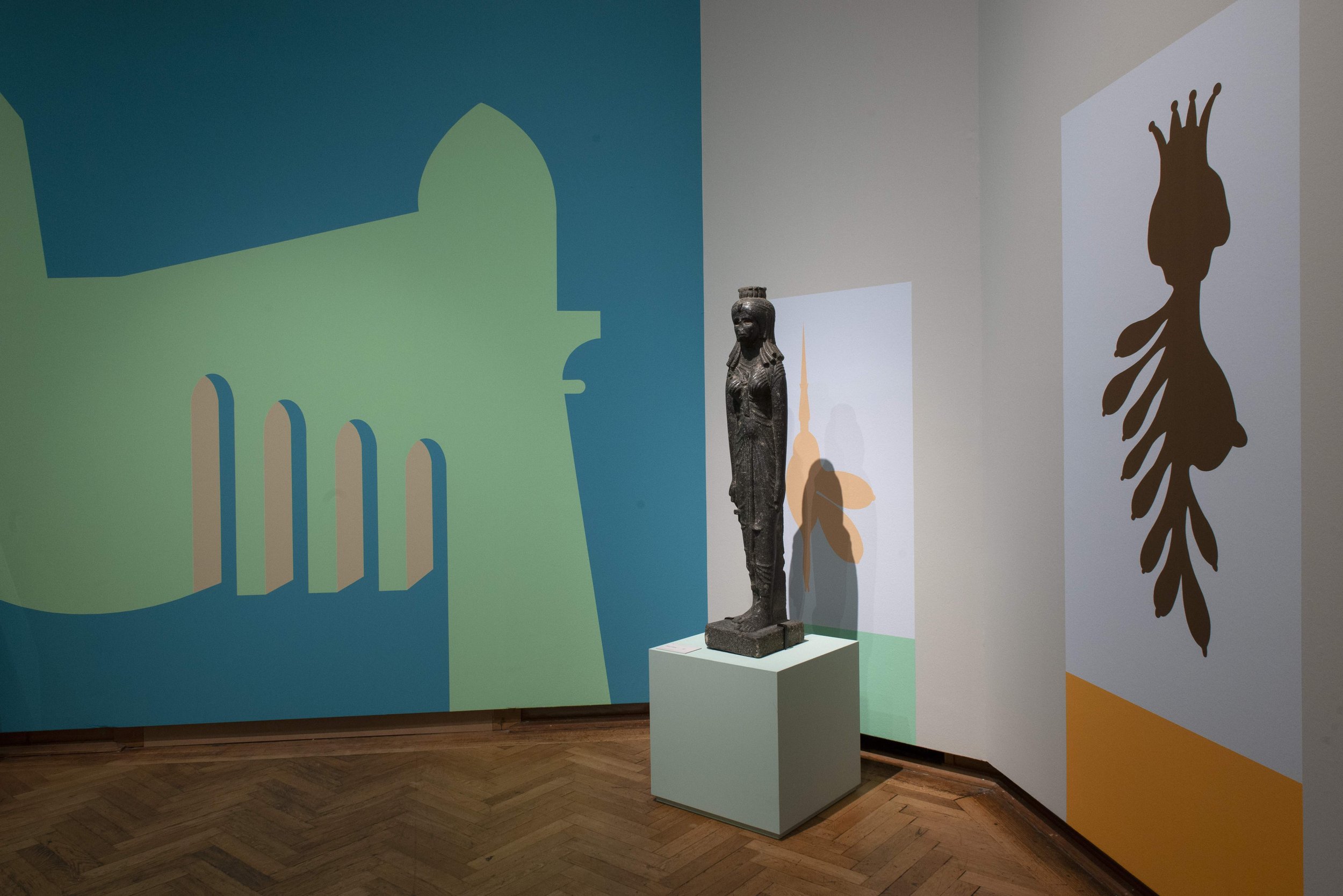  Apparatus and Form, Murals (Installation view), 2022,  Alexandria Past Futures, Bozar, Brussels 