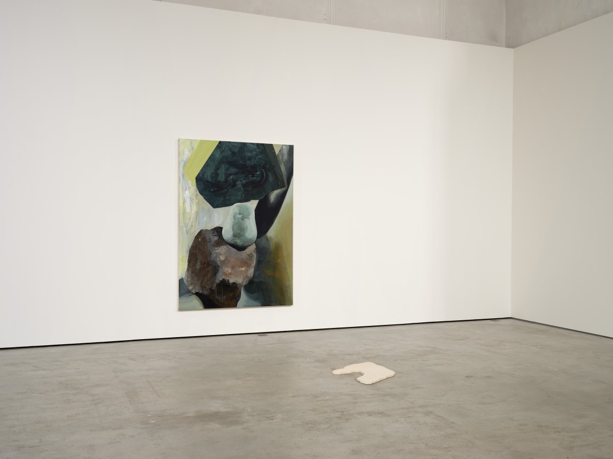 They spoke of rock summits, plateaus and seas, 2021, acrylic on cotton, 210 x 150cm.