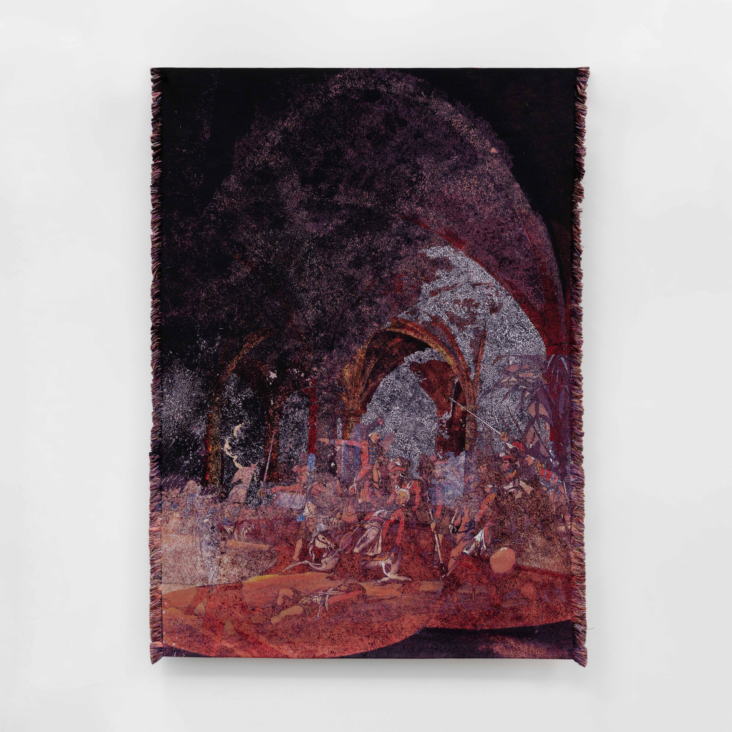 Wells of Memory , 2024, jacquard-woven tapestry crafted from wool, cotton, and lurex, 220 × 150 cm