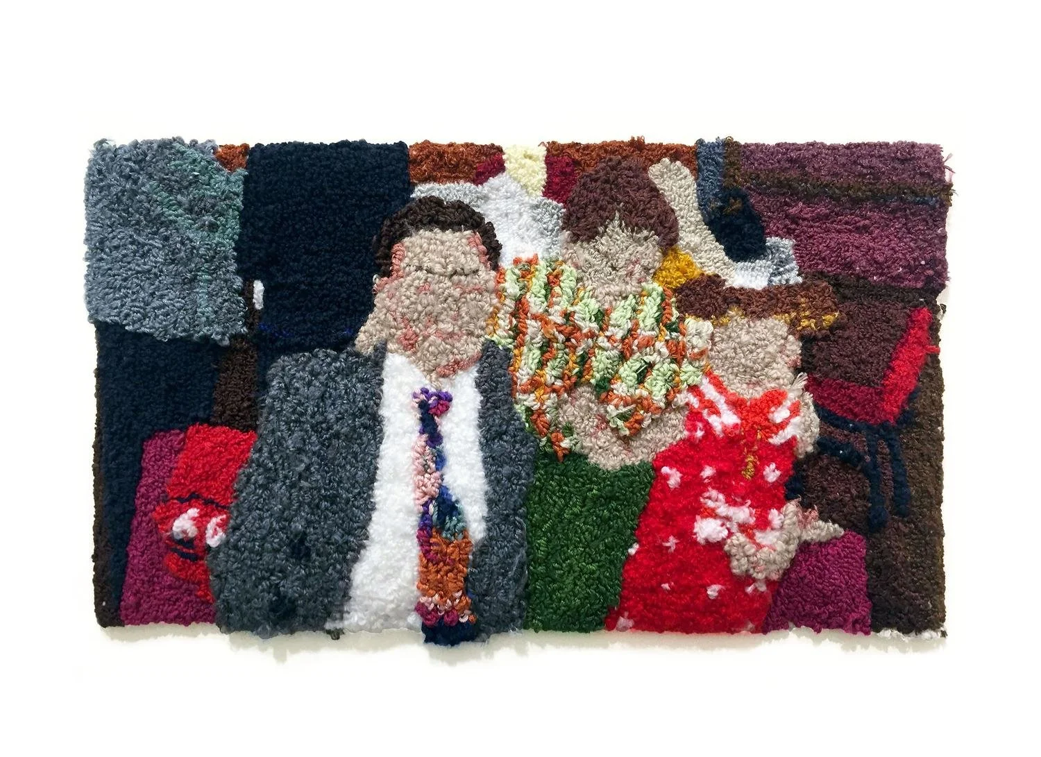   Voyage , 2024, hand embroidered tapestry on canvas, 18 x 29 cm 