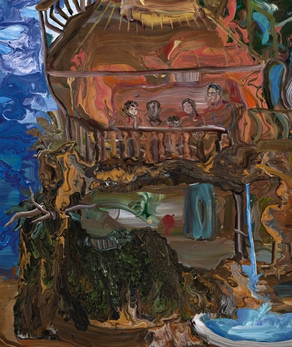   Two Dissonant Structures  (detail), 170 x 140 cm, Acrylic on Canvas, 2022 