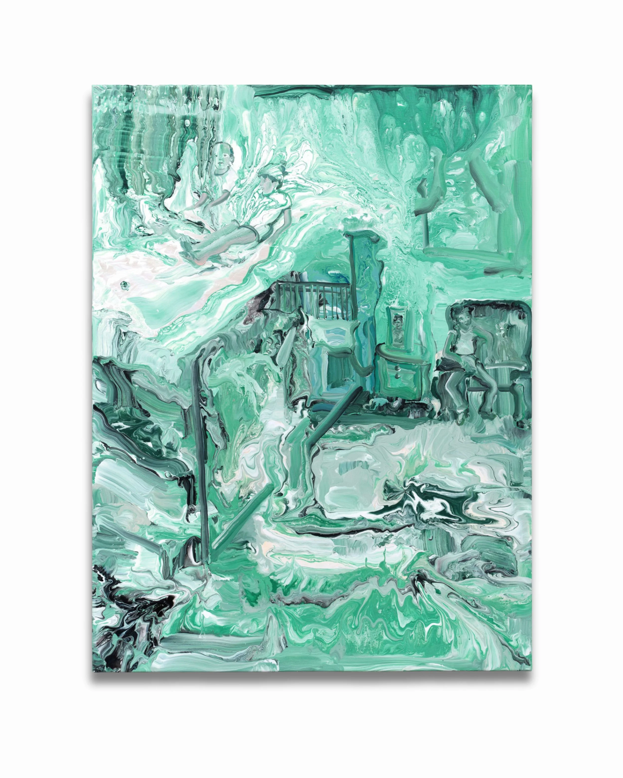   Bunking In , 2023, acrylic on canvas, 120 x 90 cm 