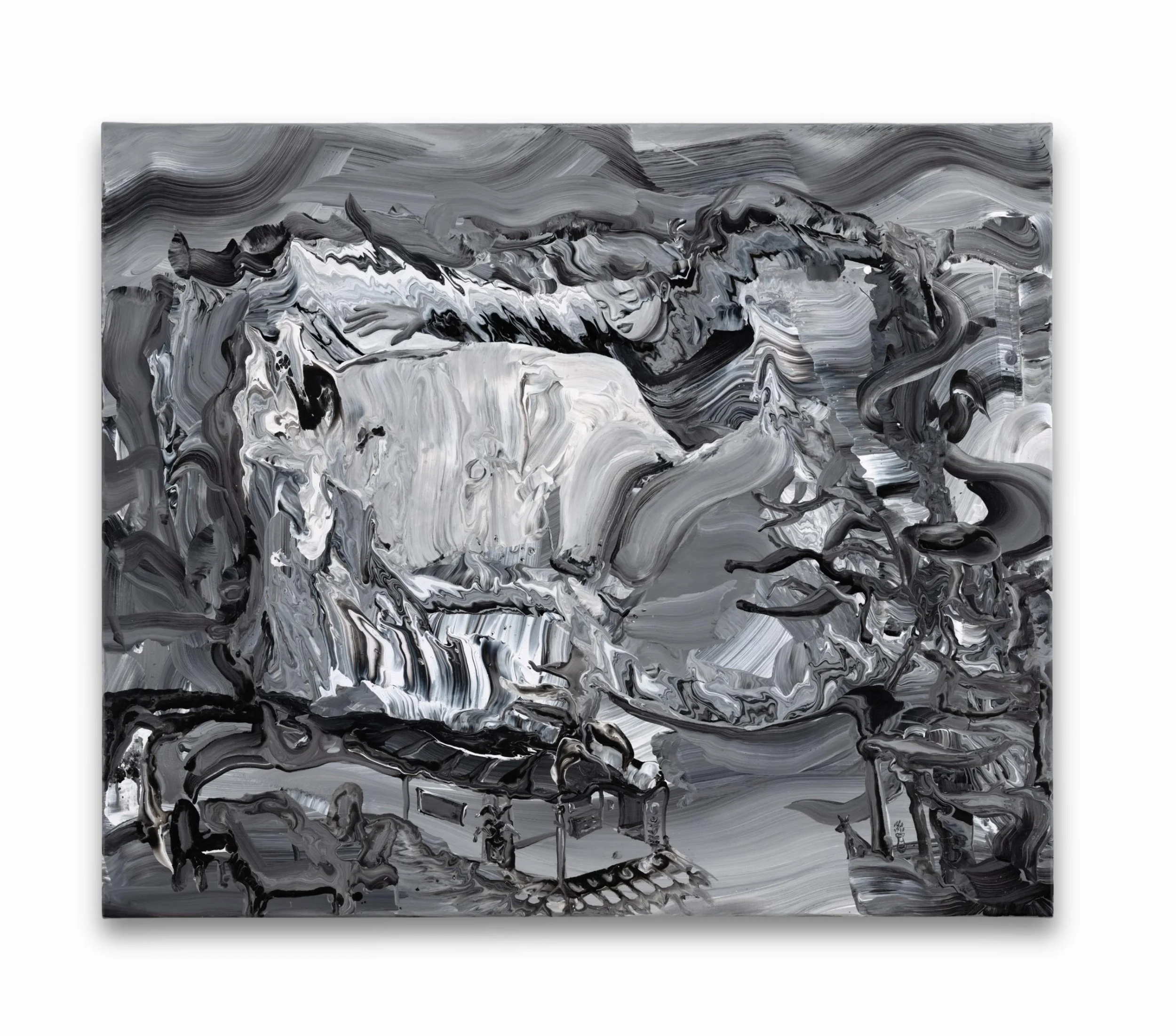   A Disruptive Impulse , 100 x 120 cm, Acrylic on Canvas, 2022 