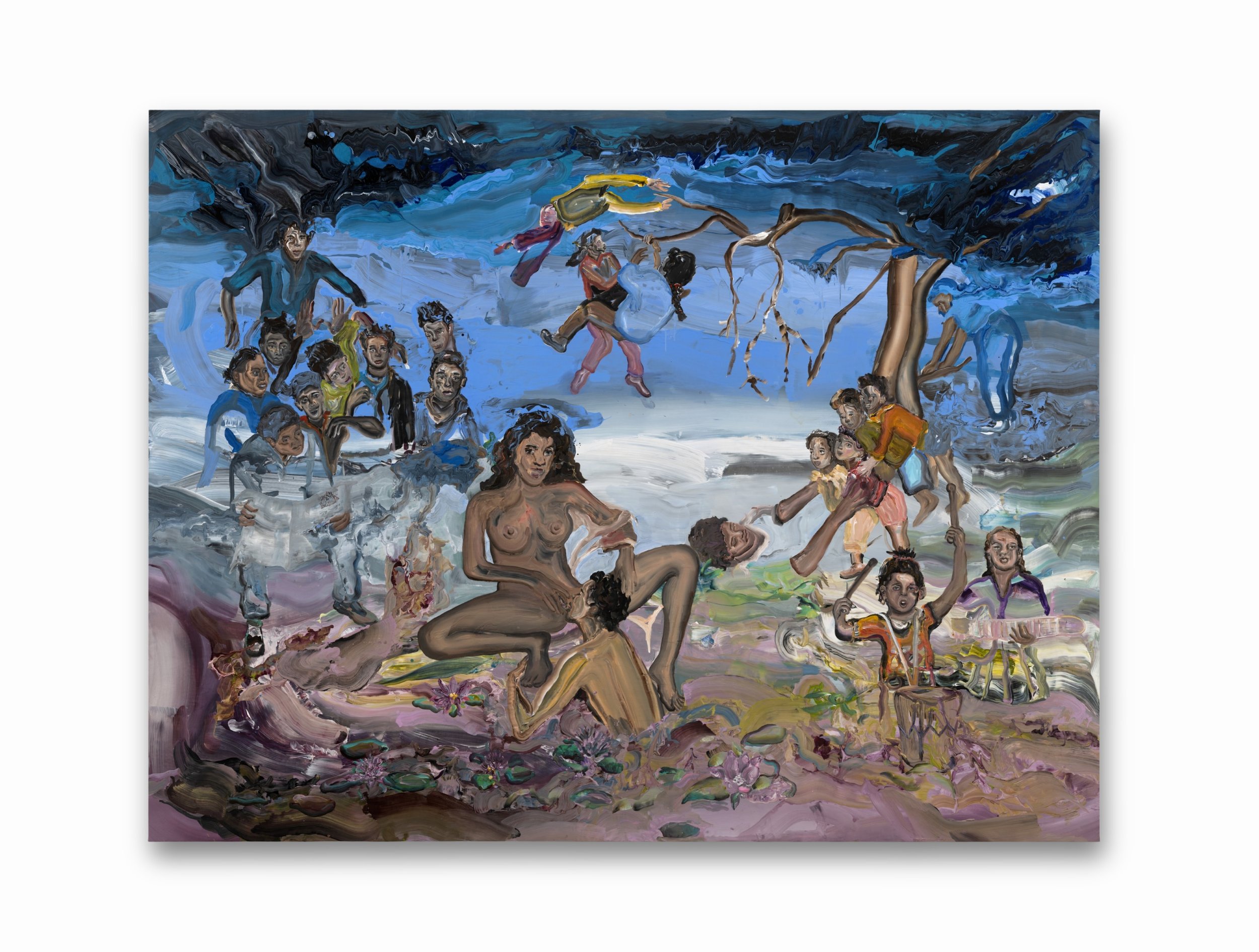   Flickering by the Lotus Pond , 279 x 363 cm, Acrylic on Canvas, 2020 - 2022 