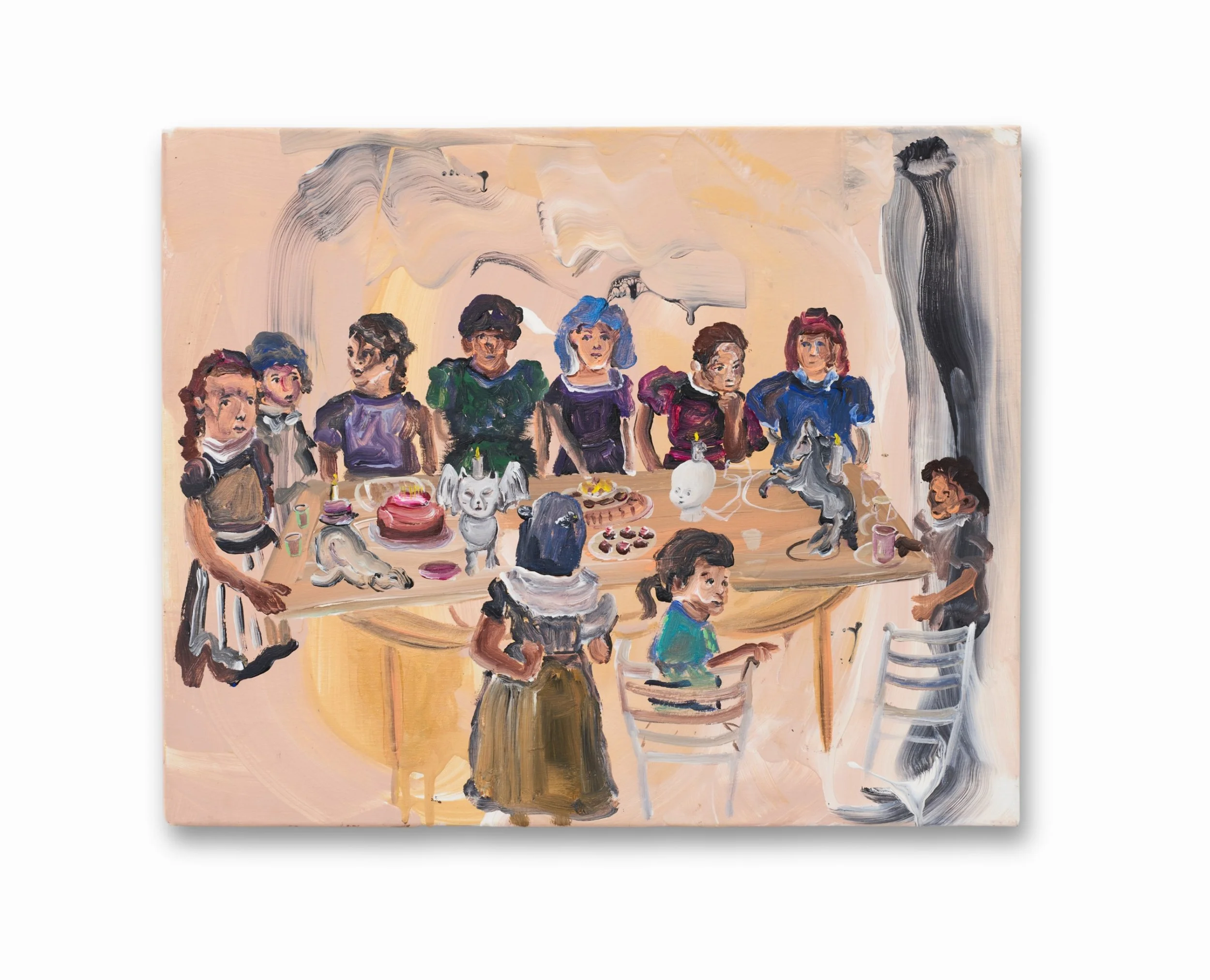   Last Supper , 2018, acrylic on canvas, 45 x 55.5 cm 