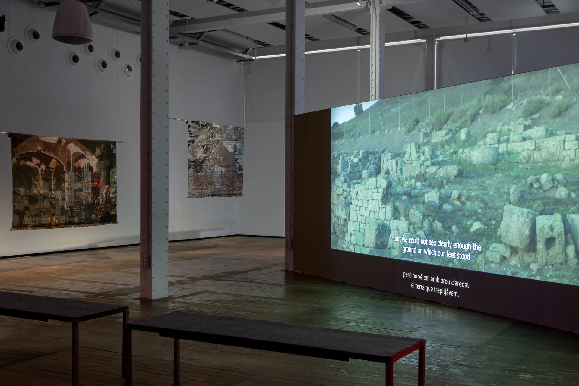  Installation view from  As Stones on Their Palms, Embers and Flame  group show at La Fabra Centre d’Art Contemporani, Barcelona 