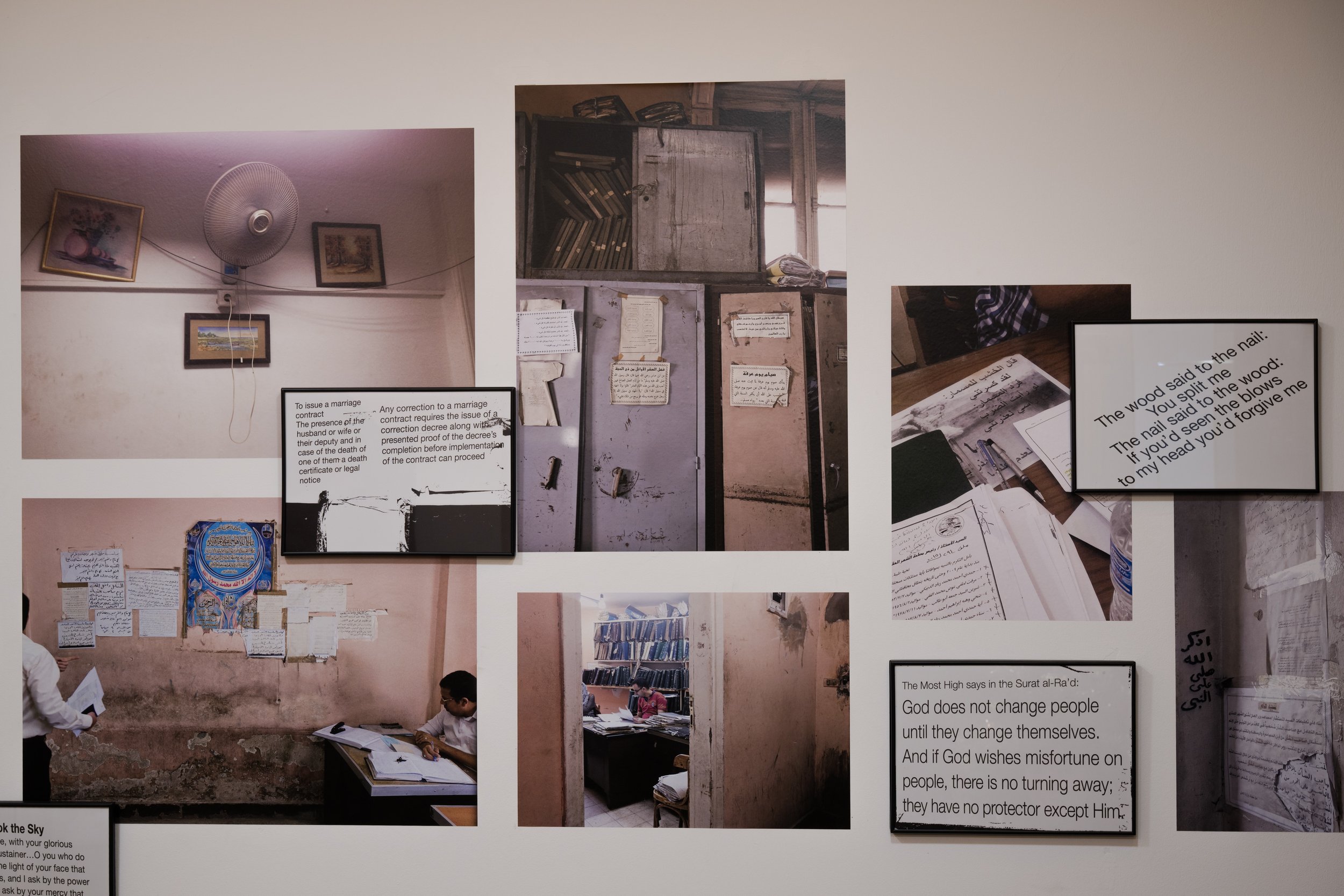  Installation view from the 2025 Singapore Biennale   The Subduer , 2017, Digital print on vinyl, printed booklets, and single-channel video (colour, sound), 5 min 13 sec  Images courtesy of Singapore Art Museum 