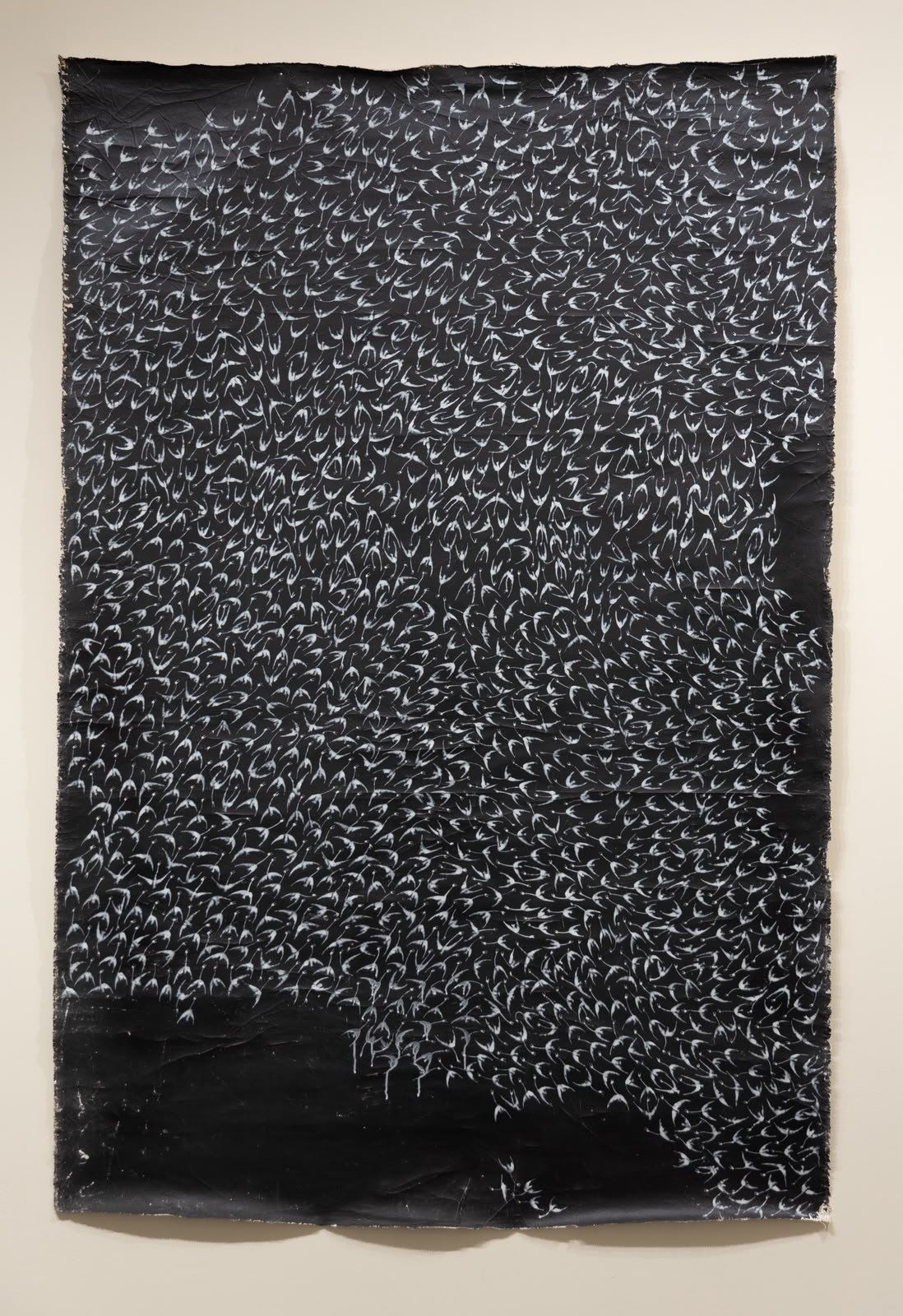   Phoenix #3 , 2024, acrylic and ink on cotton fabric, 250 x 160 cm 
