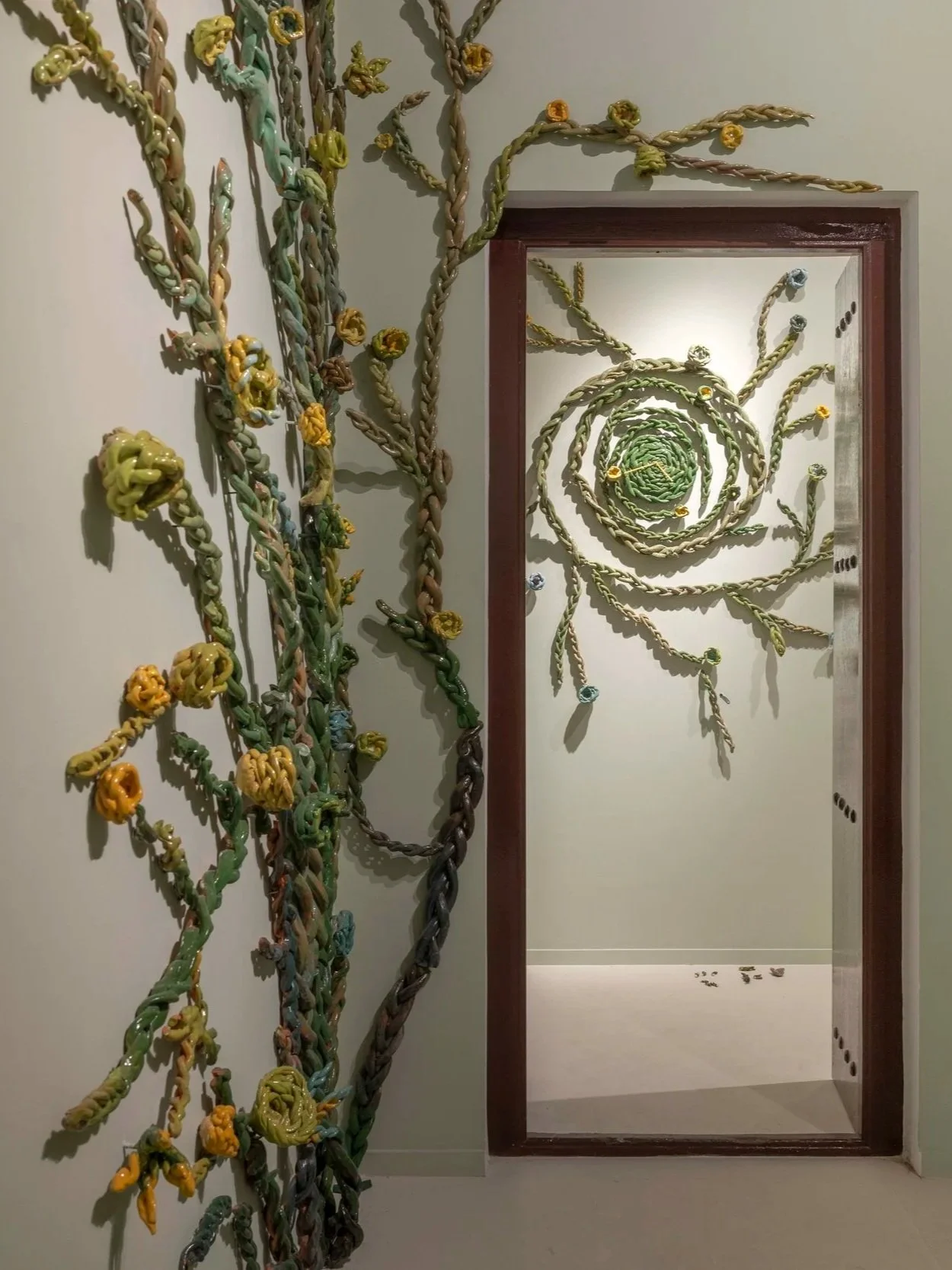   The Greenest Room  ,  2025, Glazed ceramics, wall sculpture installation&nbsp;  Site Specific Commissioned Installation at “Al Shindagha Museum”, Dubai, UAE 