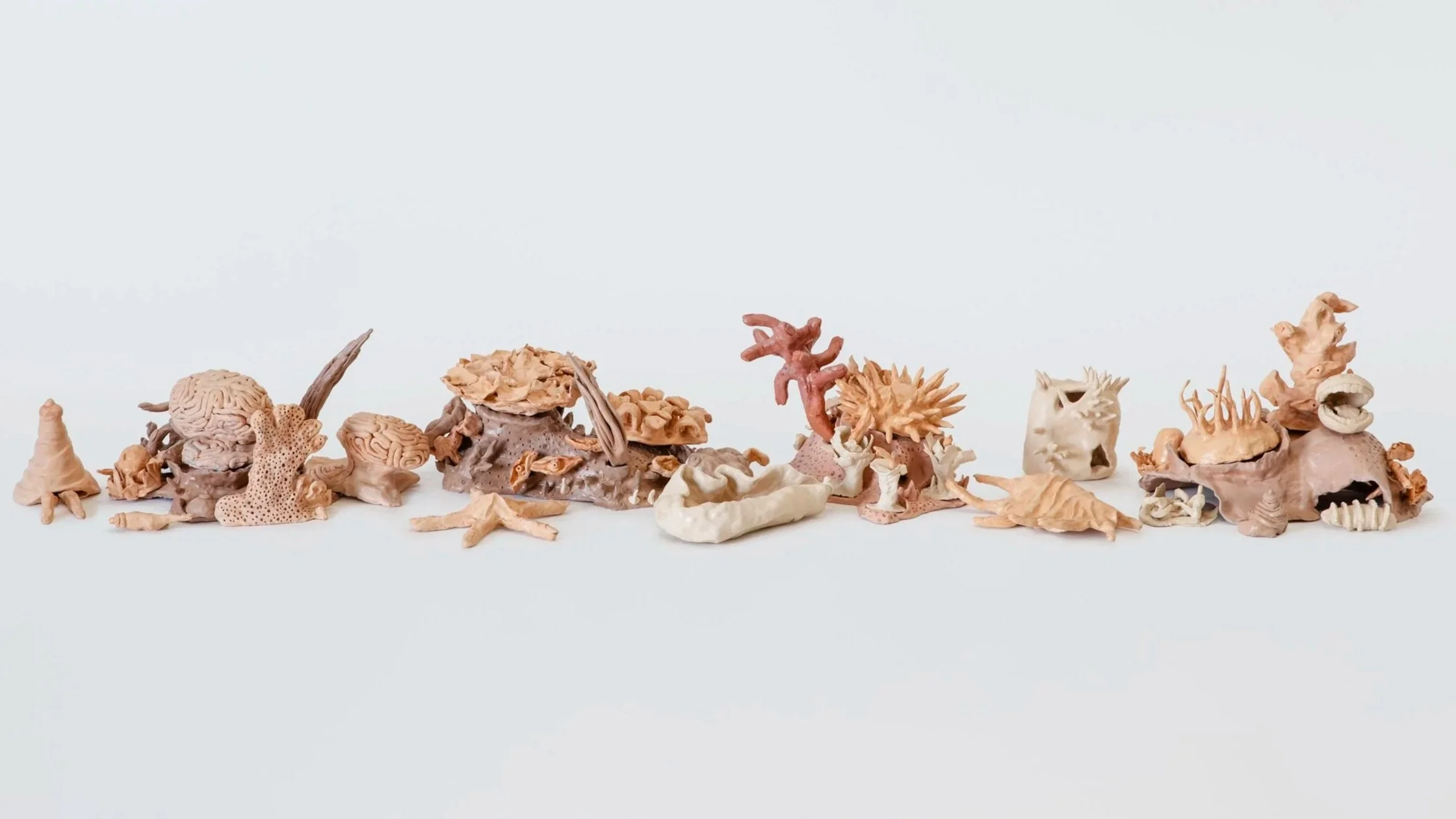  Counting Fingers  (details) at 421, Abu Dhabi, UAE, 2024.     Ceramic objects 