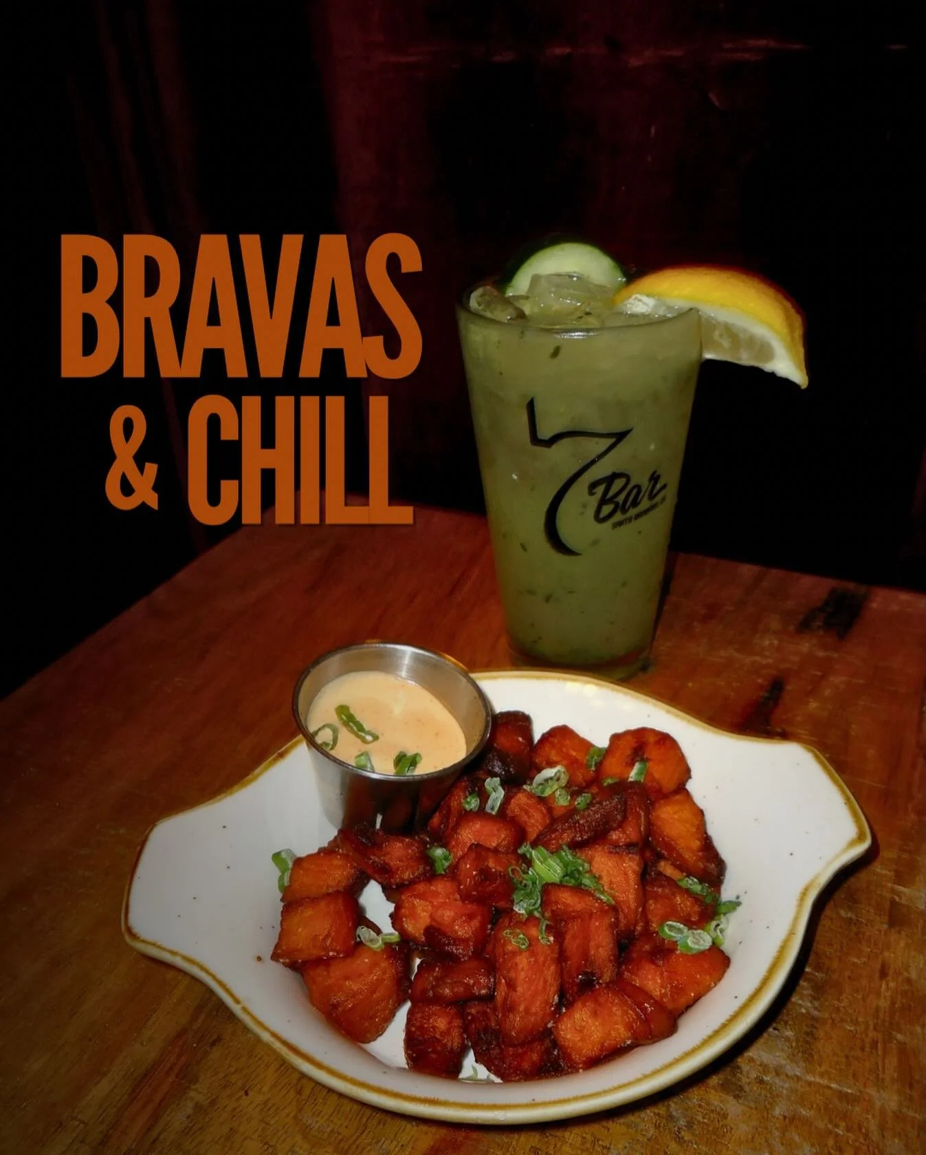 Bravas bringing the heat, Cucumber Lemonade keeping it cool. Sounds like a balanced Friday to us&hellip;open at 5!