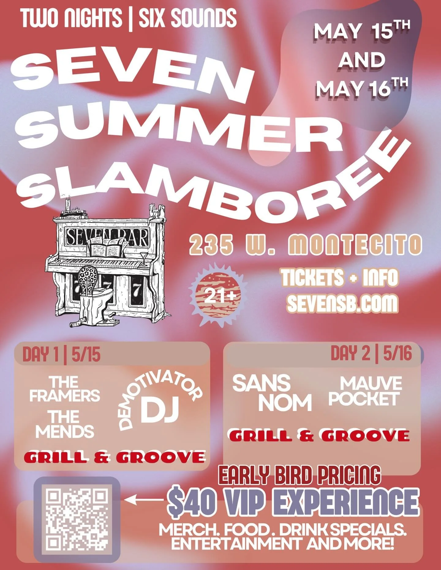 Get your early bird VIP tickets now! Two nights of live music + DJs, great food, drinks specials, raffles &amp; more! ⭐️ link in bio ⭐️