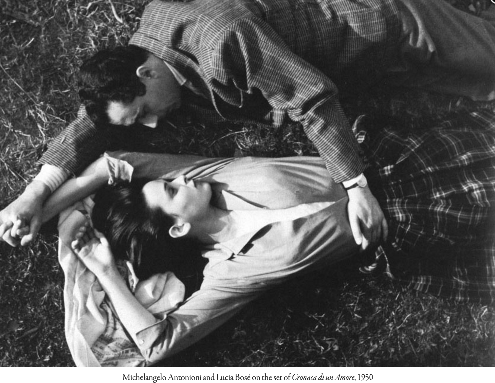 Something about this still image - from the film Cronaca di un Amore - has captured my romantic imagination. Is it their pose? The distance between their bodies? The clothing and style of the times? To me it evokes an old era of subtleties. Love letters sent by post, and a general sense of yearning.