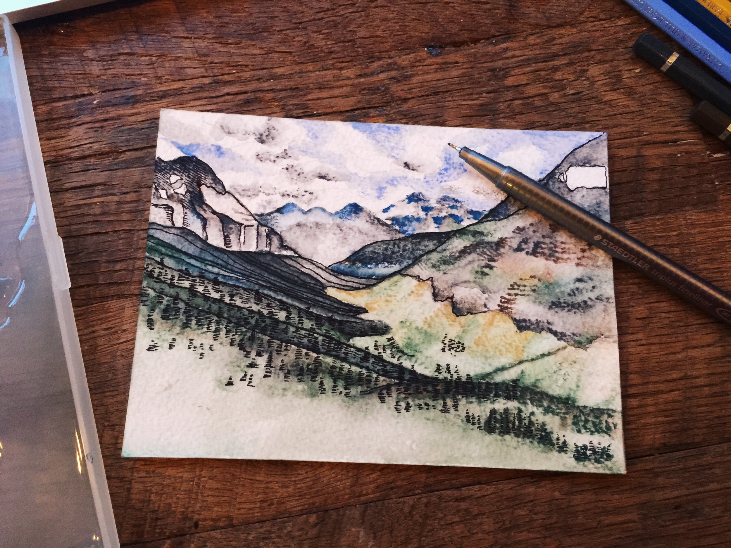 Postcard in progress