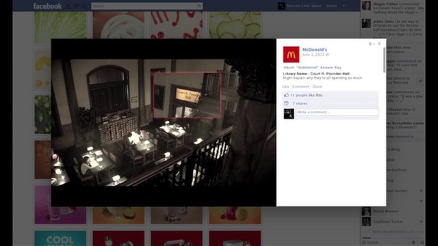 McDonald's "Subliminal" FB Game