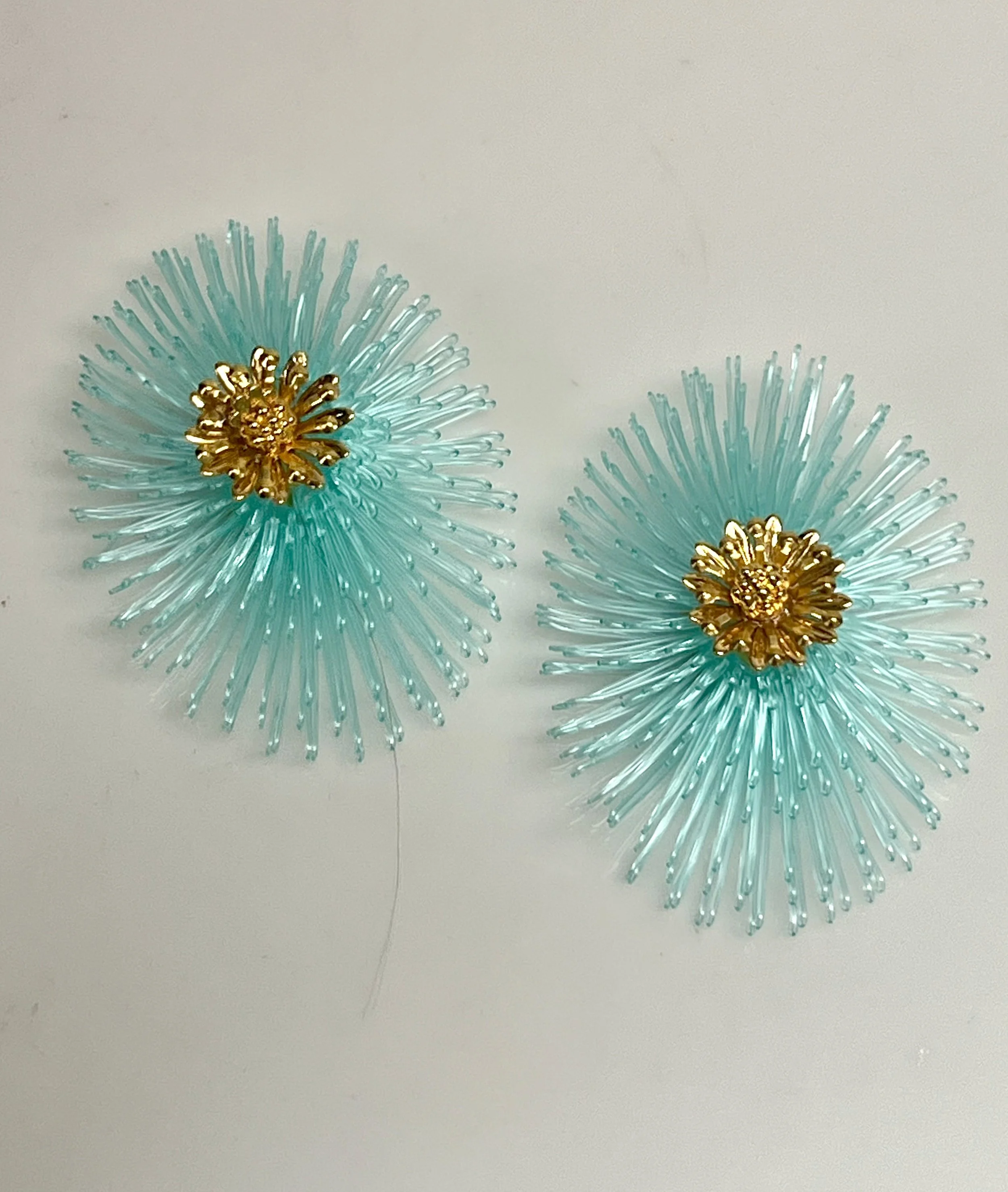 AQUA ANEMONE Statement Earrings.