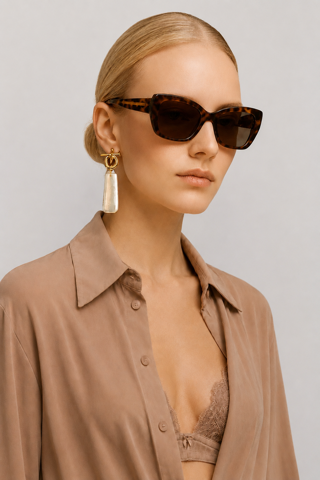 dbTWO WAYS Frosted Earring-Butter Gold + More Colors