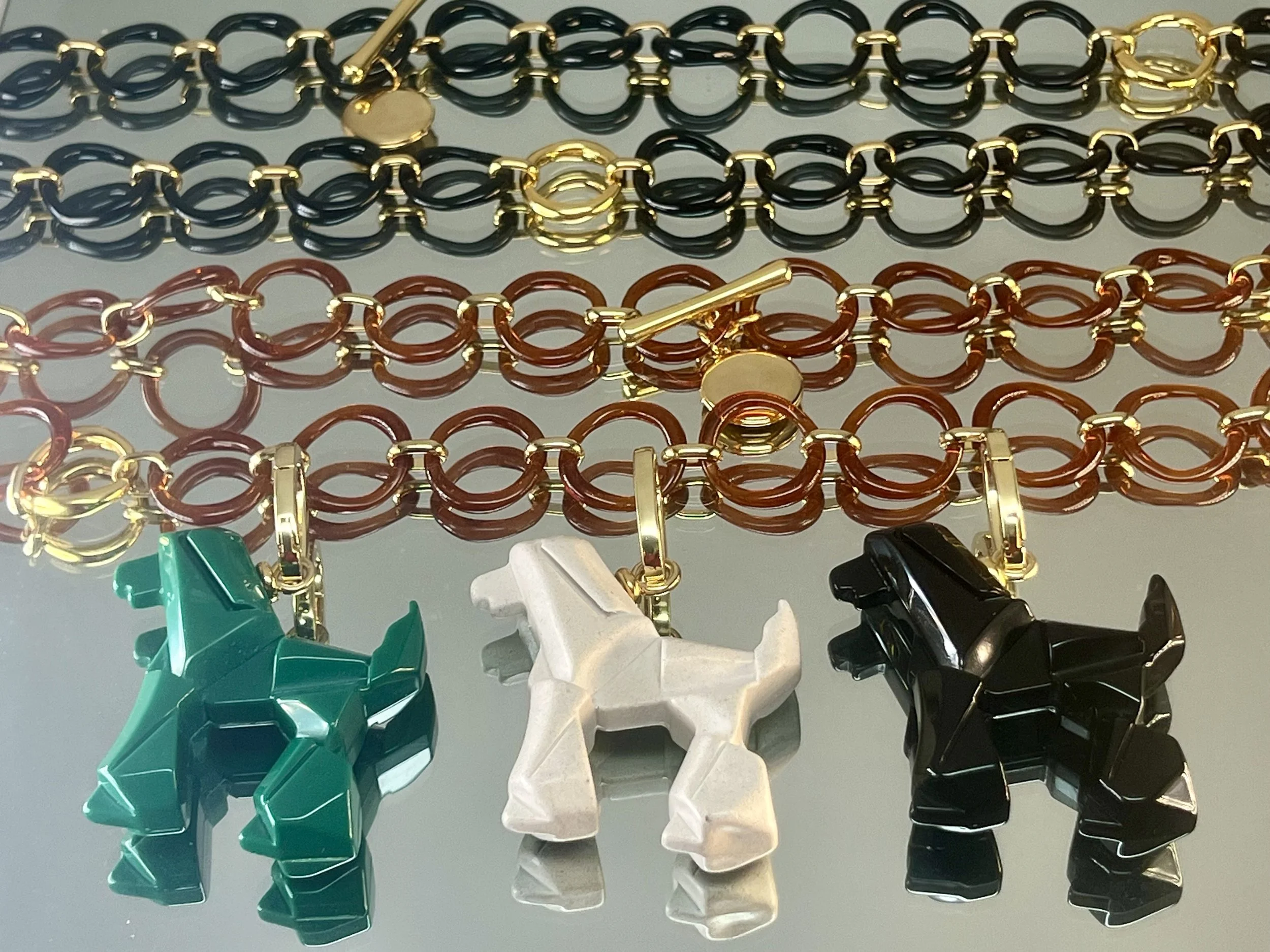 dbORIGAMI DOG - Recycled Ivory Resin — DIANA BROUSSARD