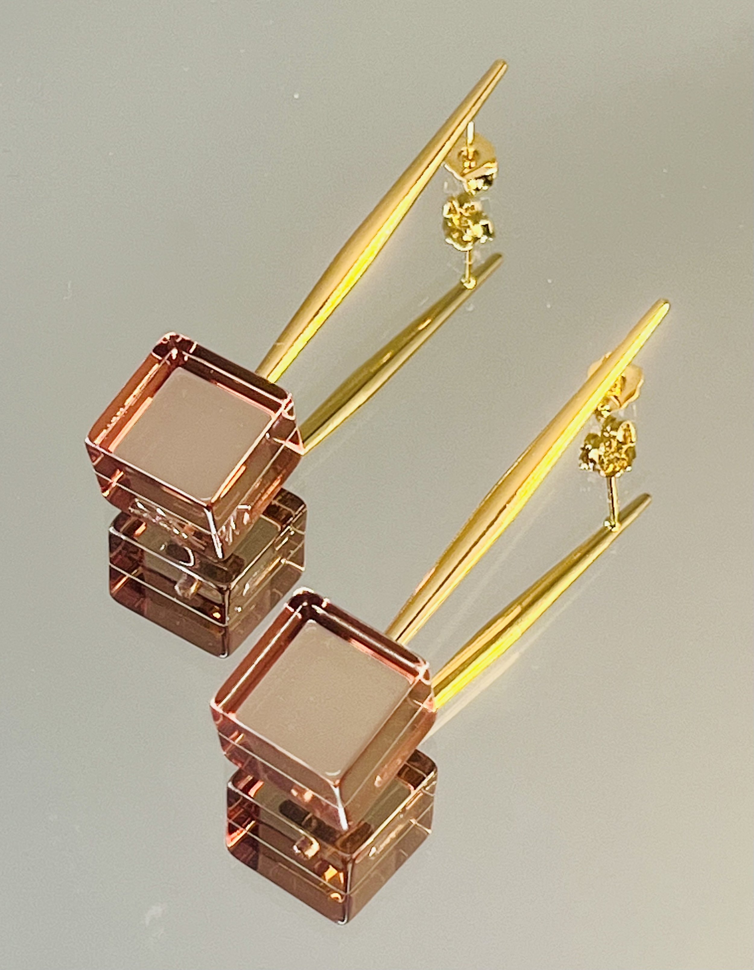 (sense)ible CUBES Earring- Rose Gold