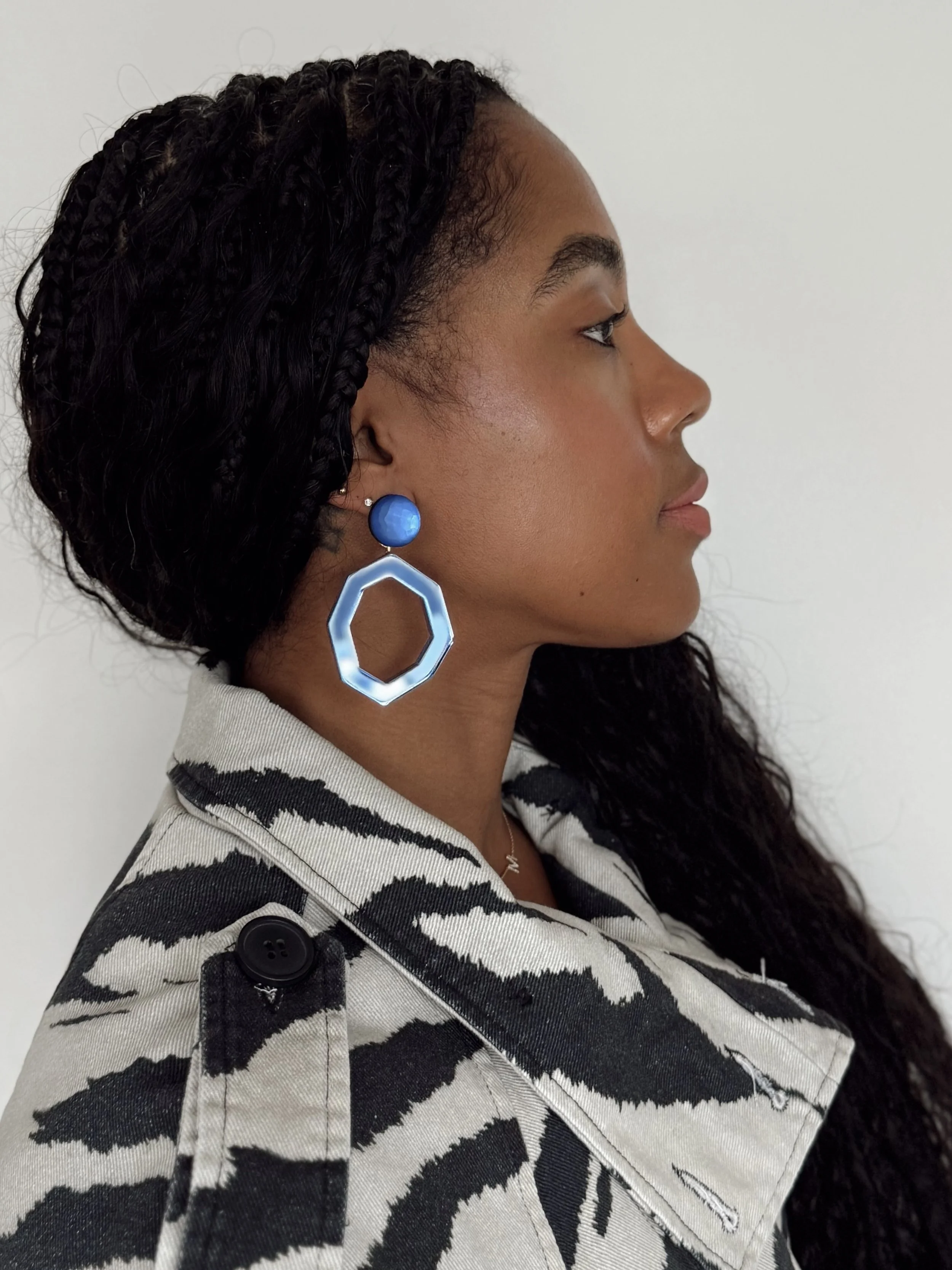 (sense)ible CERULEAN EURYDICE Mirror Midi Hoop Earrings